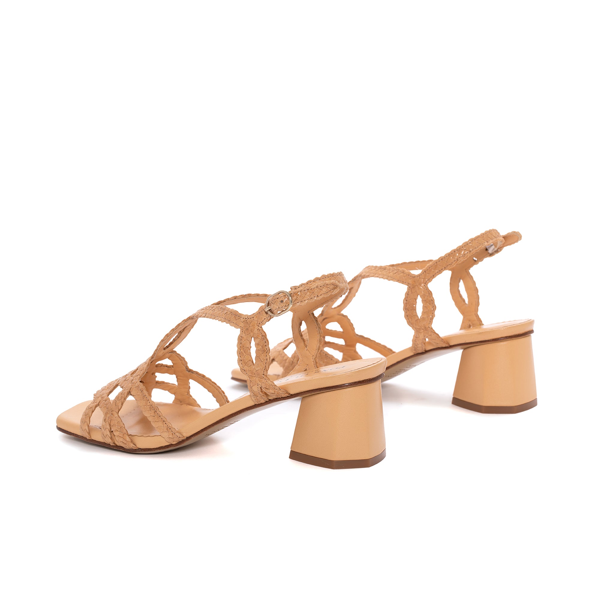 IVORY BAYONNE HEEL SANDALS