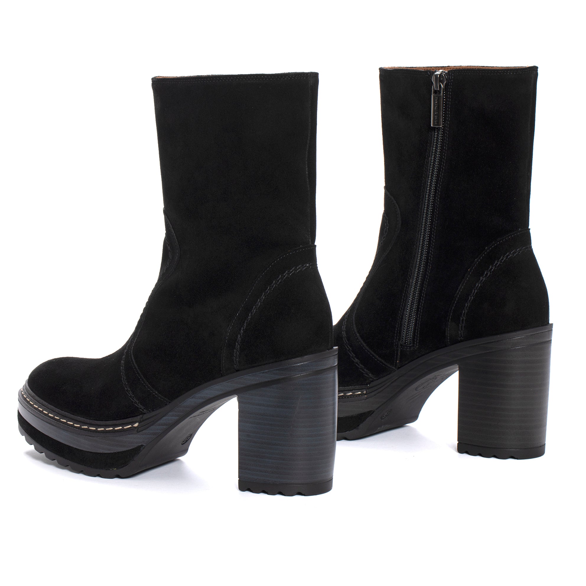 BOTIN TACON OLIVIA VELOUR NEGRO