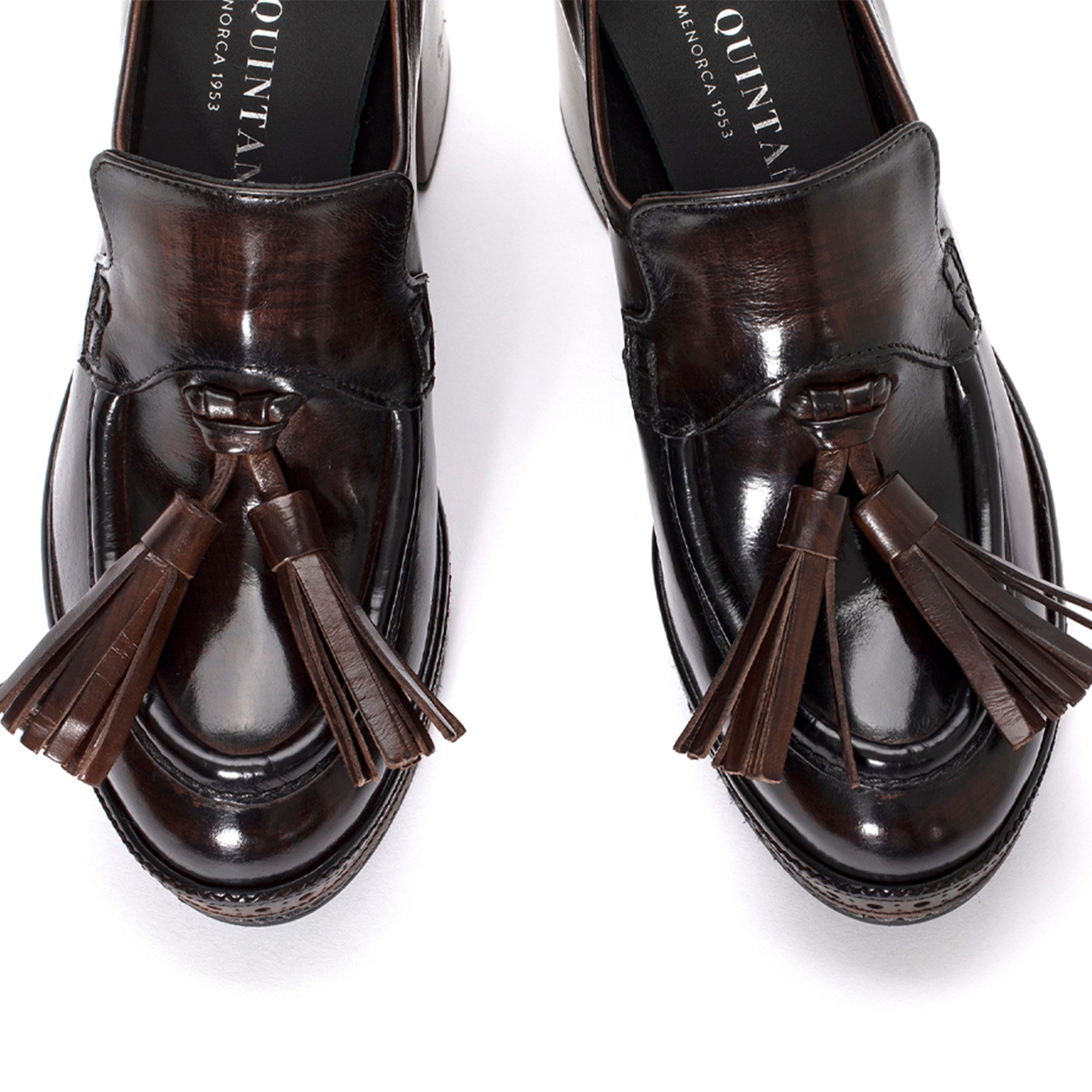 AMELIA NEPAL EBONY HEEL SHOE