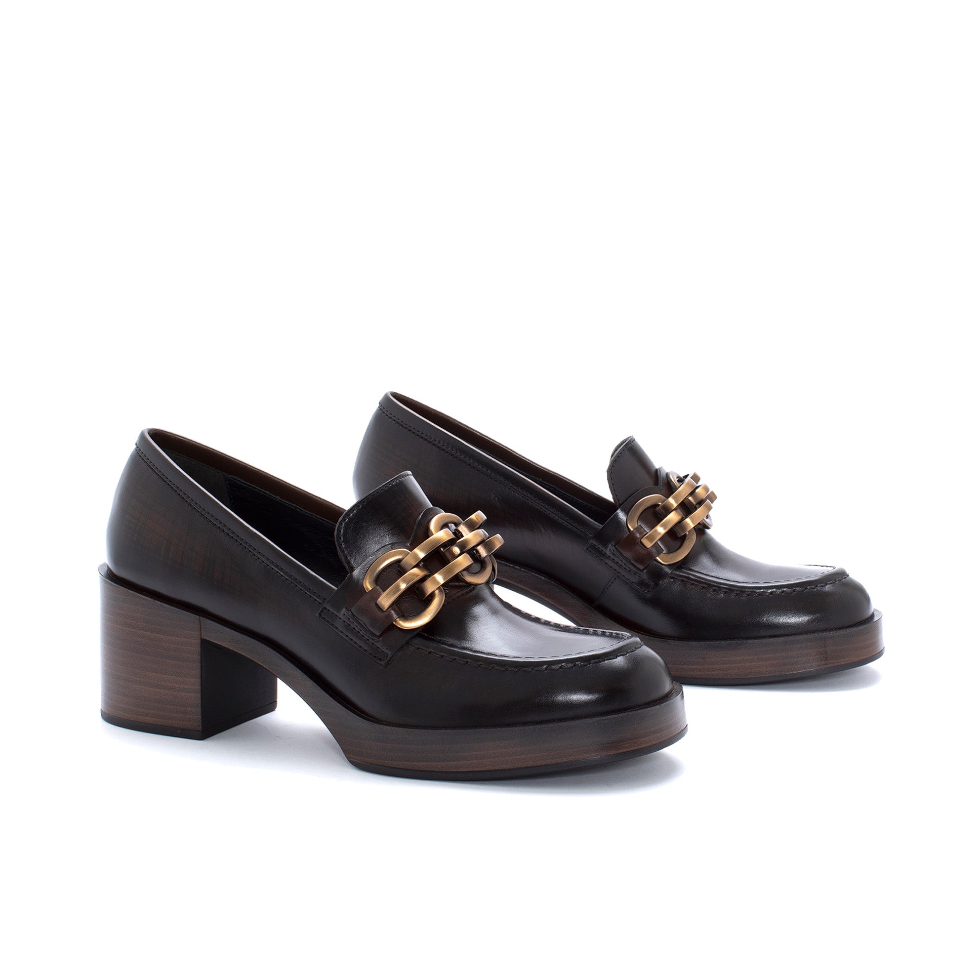 CRISTIN NEPAL EBONY HEEL SHOE