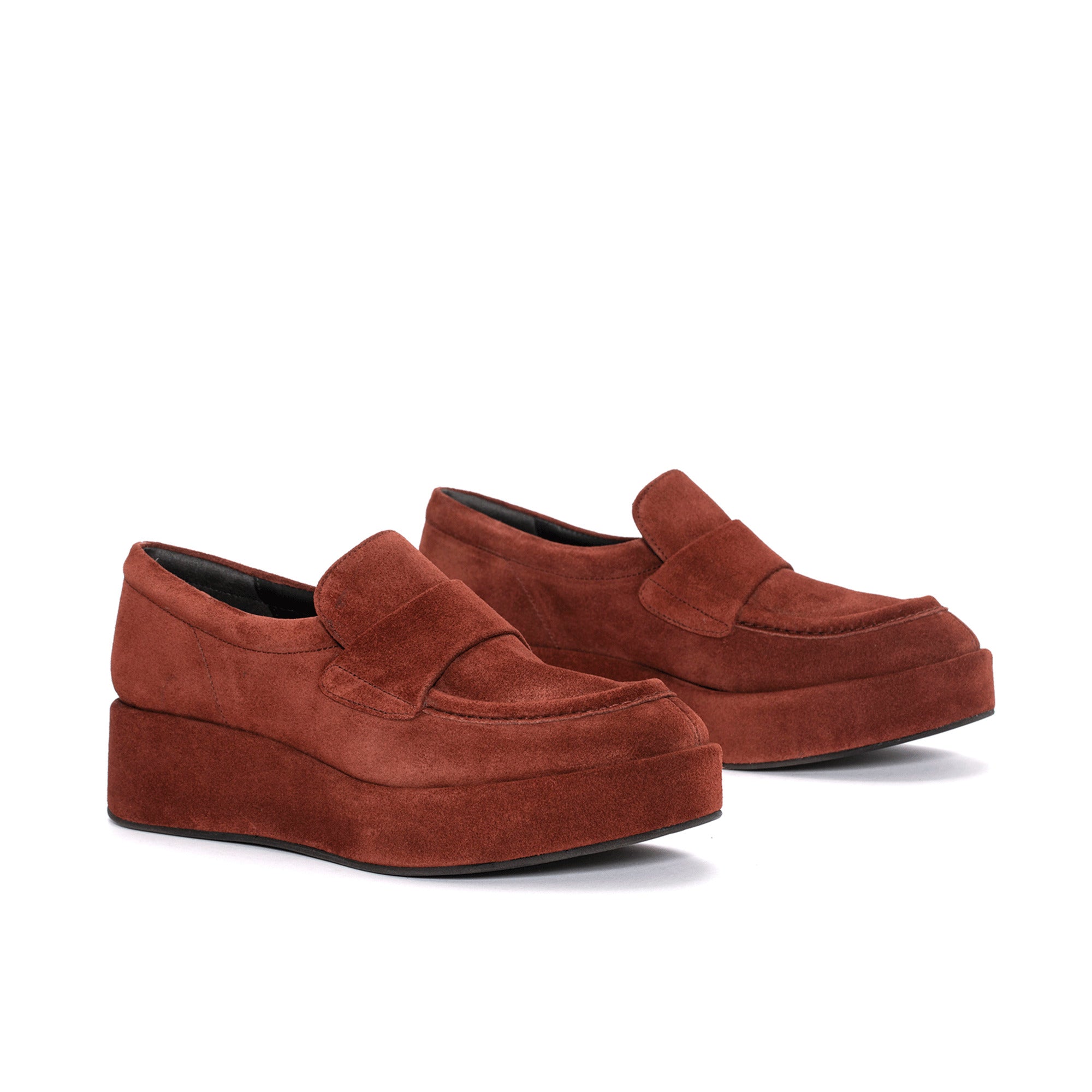 MOCASIN PLATAFORMA OMEGA VELOUR BRANDY