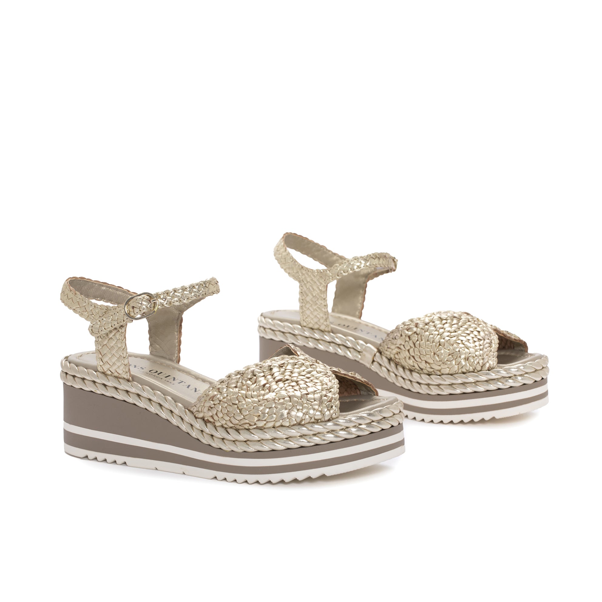 PADOVA METAL PLATINUM PLATFORM SANDAL