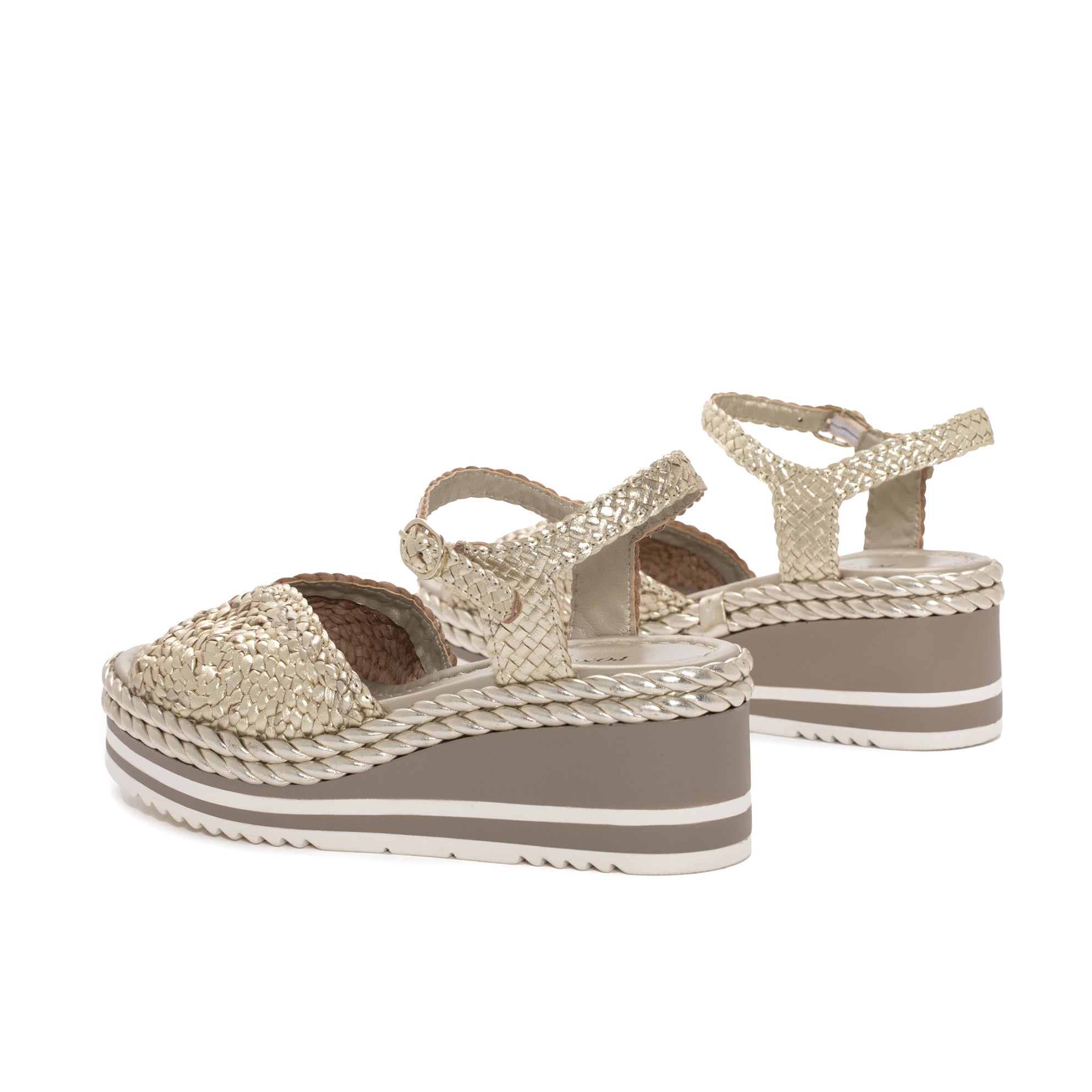 PADOVA METAL PLATINUM PLATFORM SANDAL