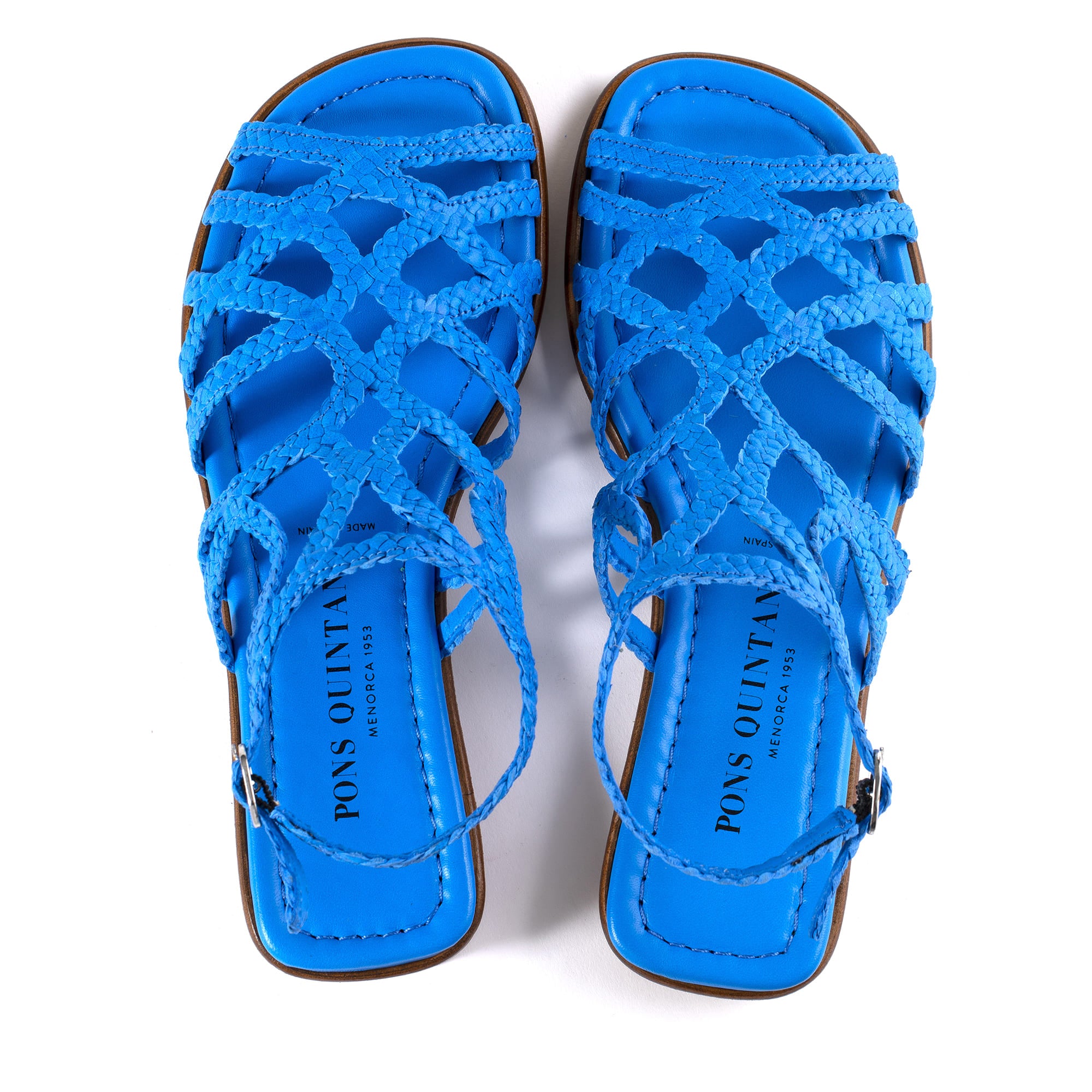 TINA WET COBALT FLAT SANDAL