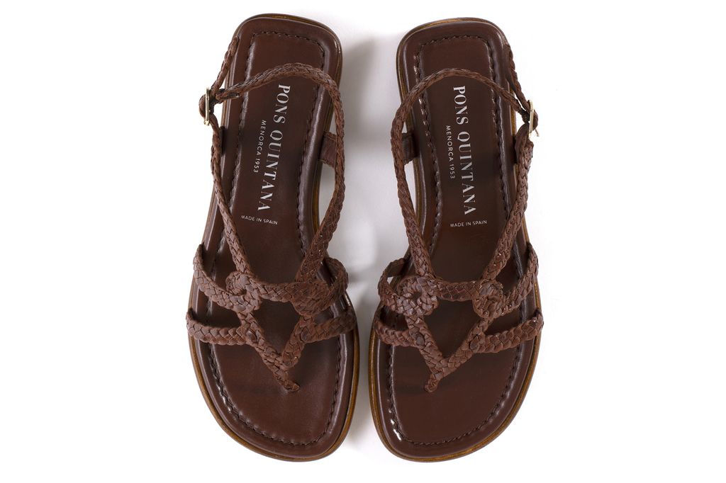 FLAT SANDAL TINA MAHOGANY