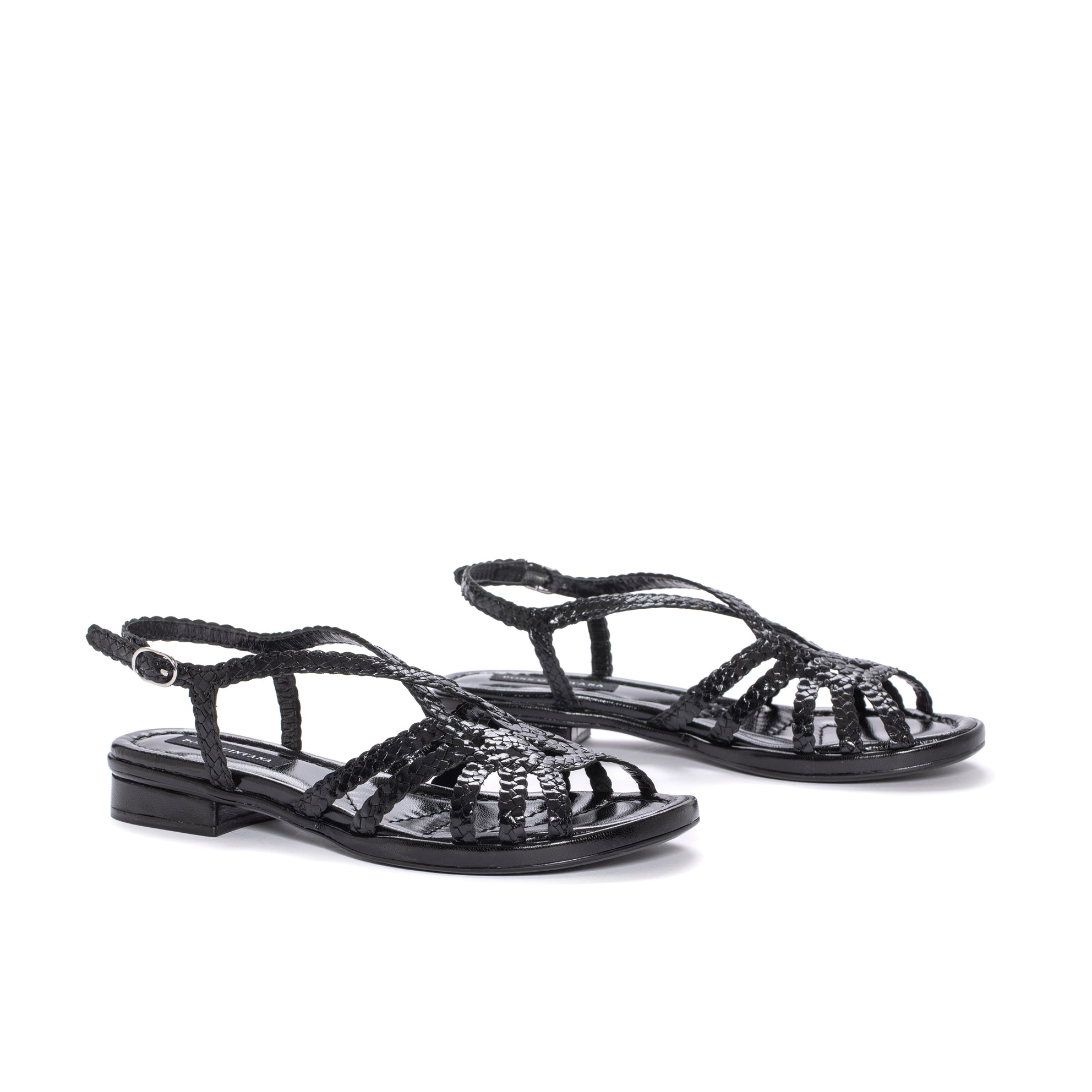 DIANA BLACK FLAT SANDAL