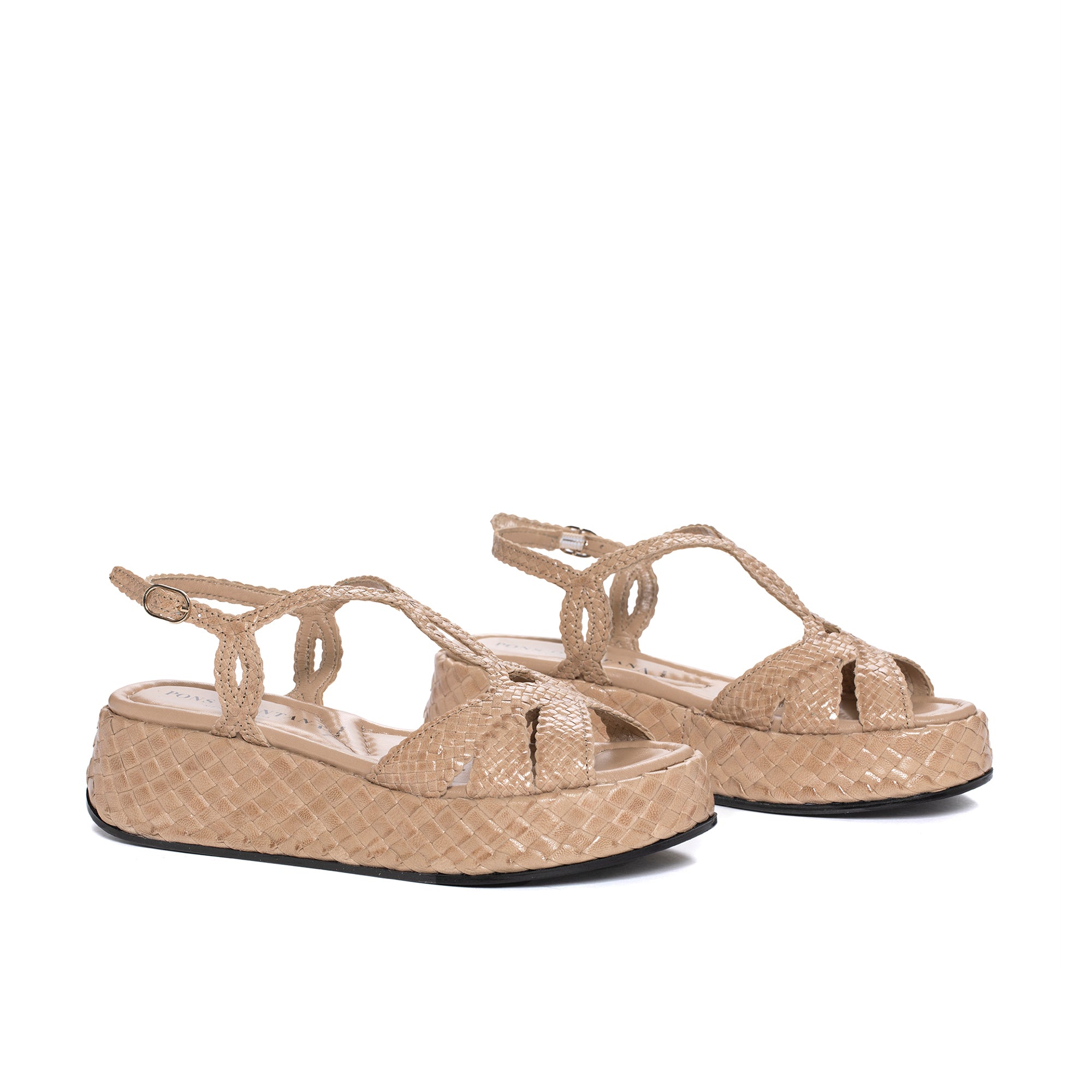 Sandal Shoe Fabrica Pons Quintana MAUI TAUPE PLATFORM SANDAL