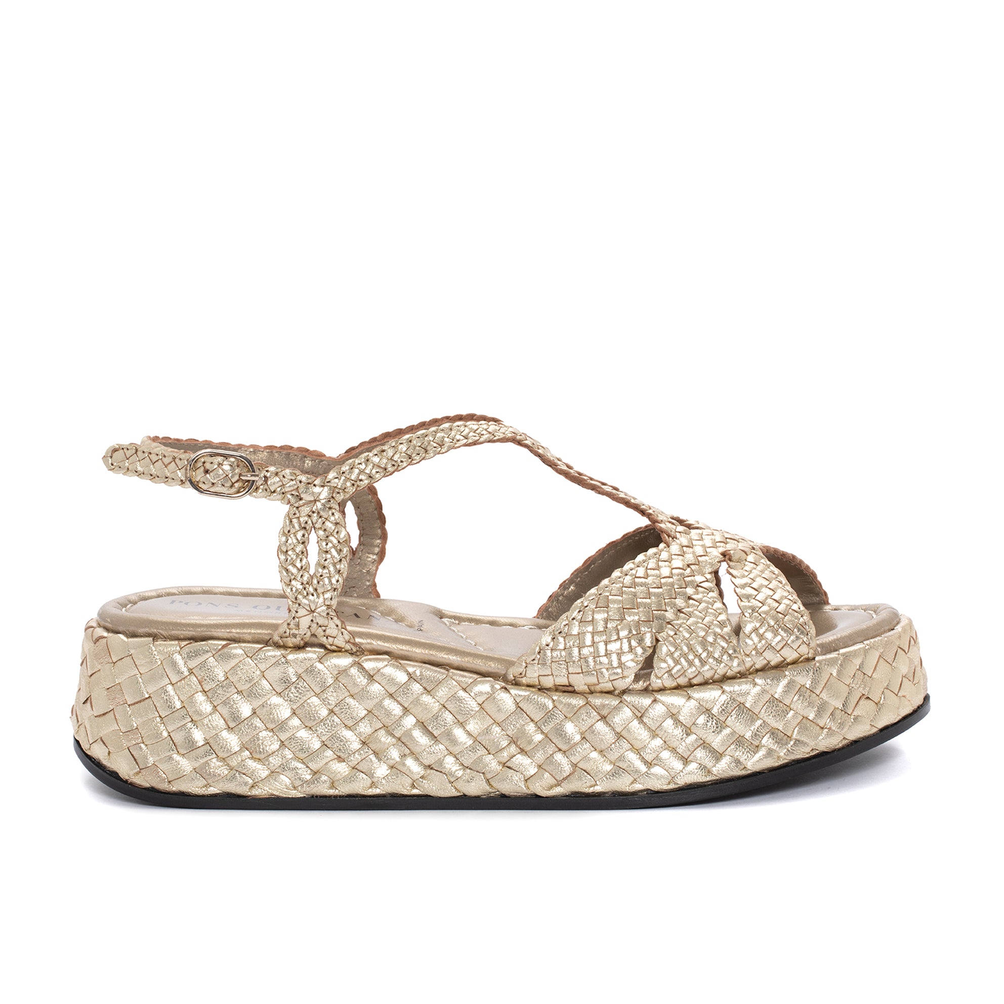 MAUI METAL PLATINUM PLATFORM SANDAL