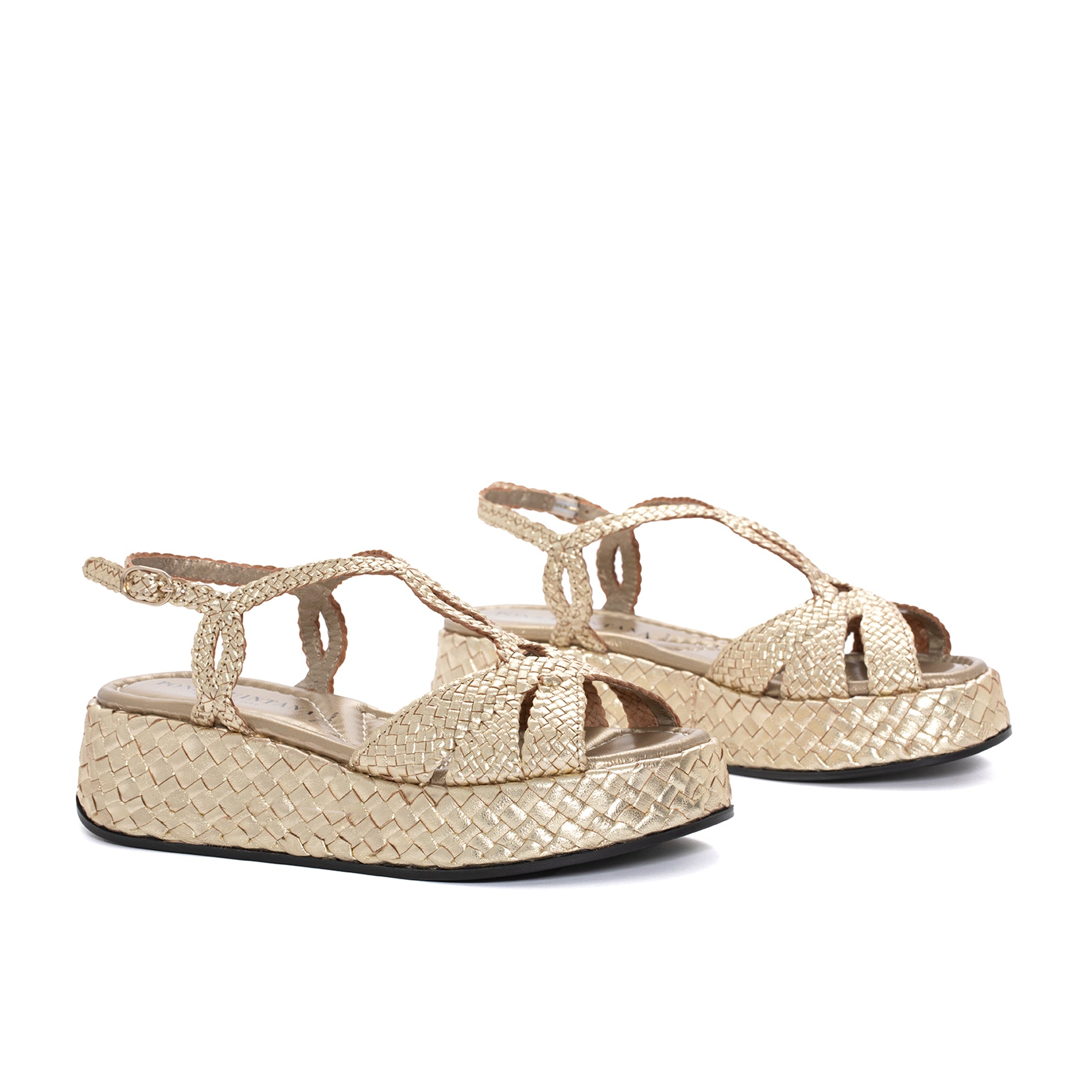 MAUI METAL PLATINUM PLATFORM SANDAL