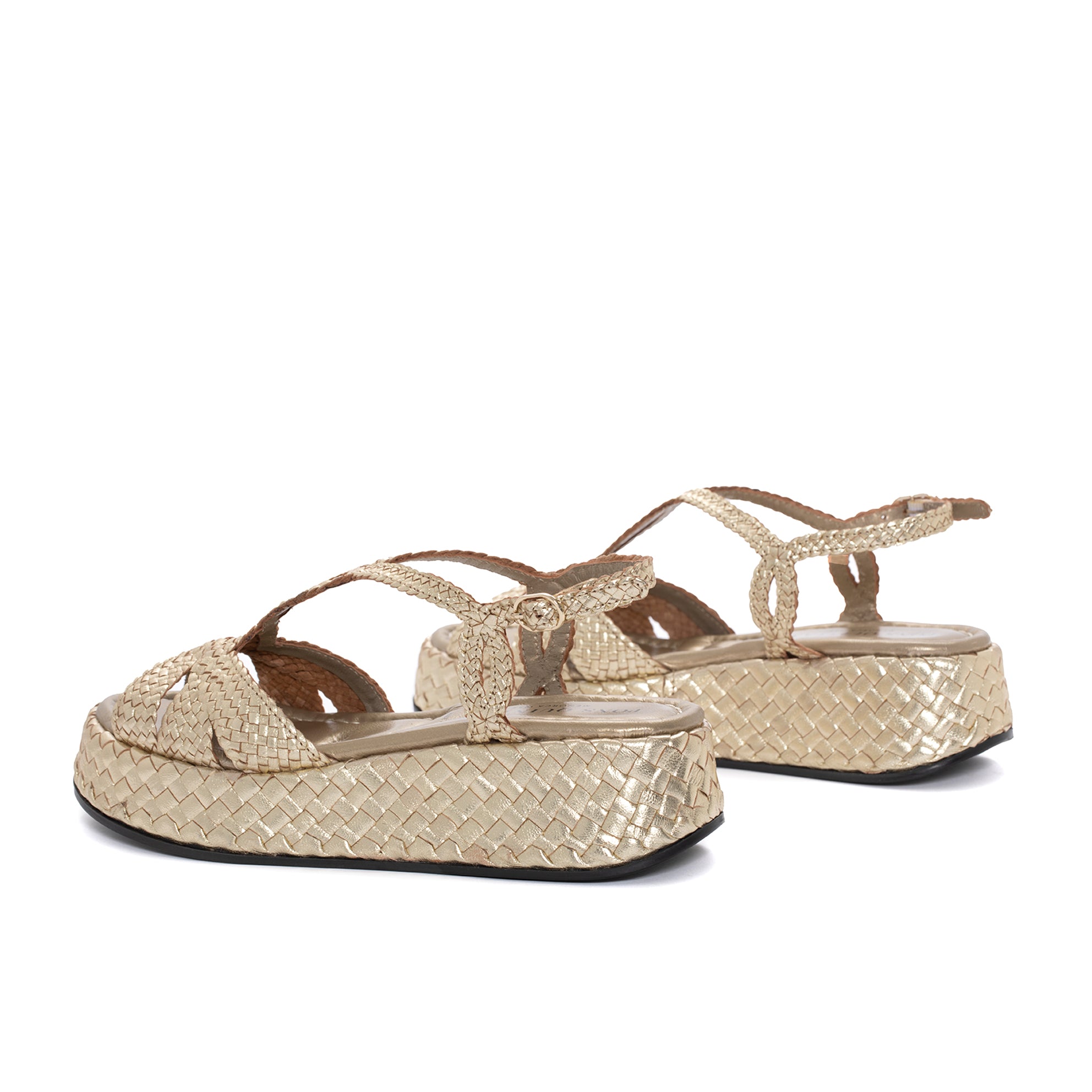 MAUI METAL PLATINUM PLATFORM SANDAL