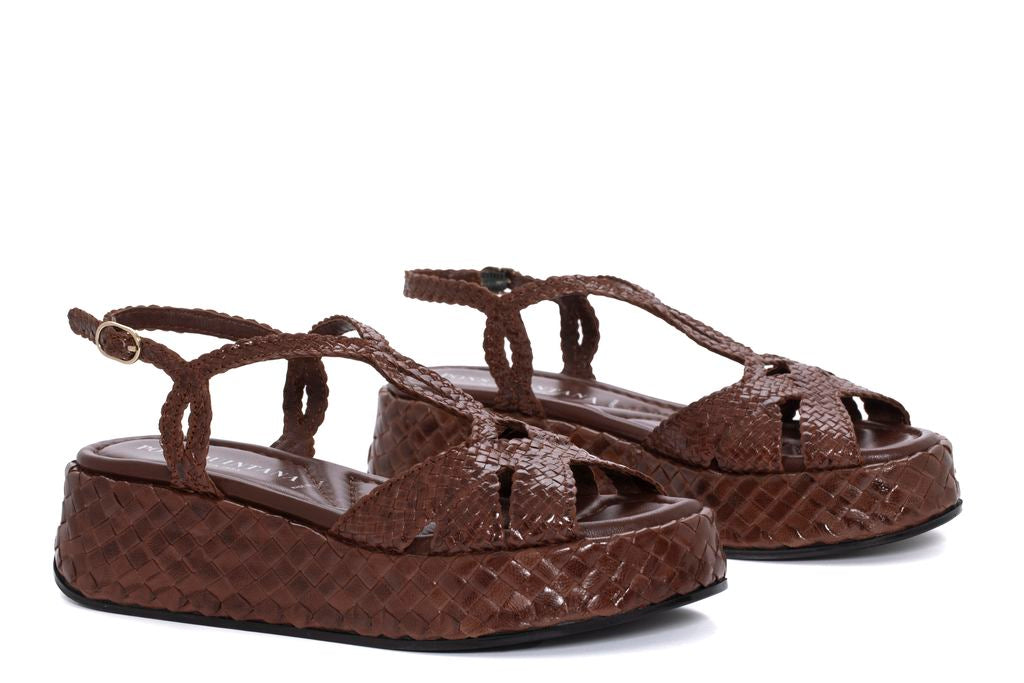 MAUI MAHOGANY PLATFORM SANDAL