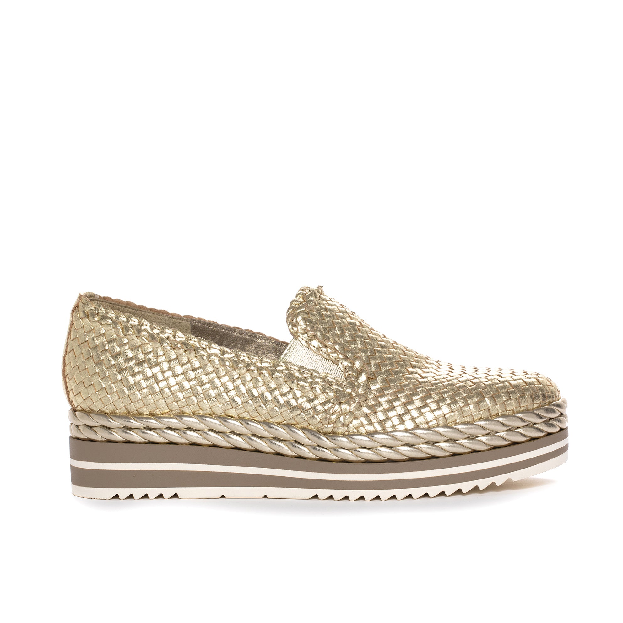 SLIP ON PLATAFORMA 1988 METAL PLATINO
