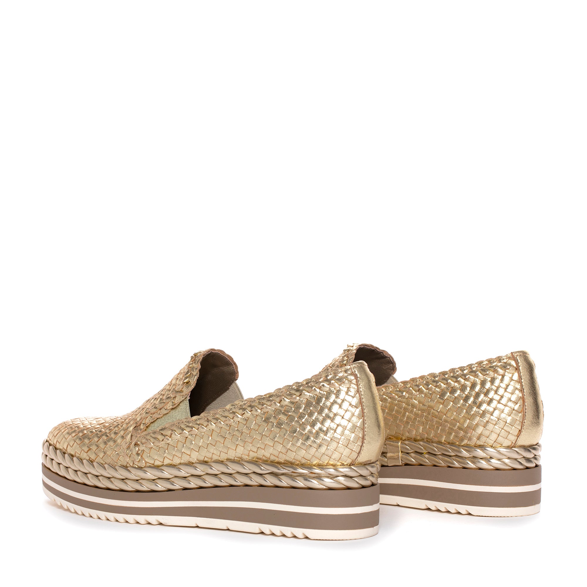 SLIP ON PLATAFORMA 1988 METAL PLATINO