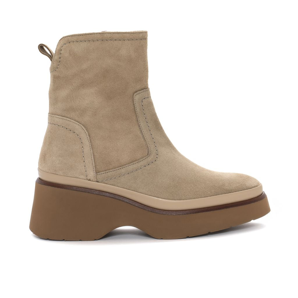 BOTIN PLATAFORMA RAQUEL VELOUR CAMEL