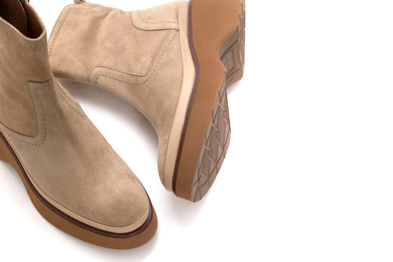 BOTIN PLATAFORMA RAQUEL VELOUR CAMEL