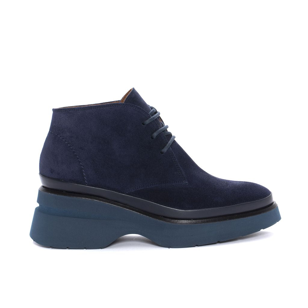 BOTIN PLATAFORMA RAQUEL VELOUR OCEANO