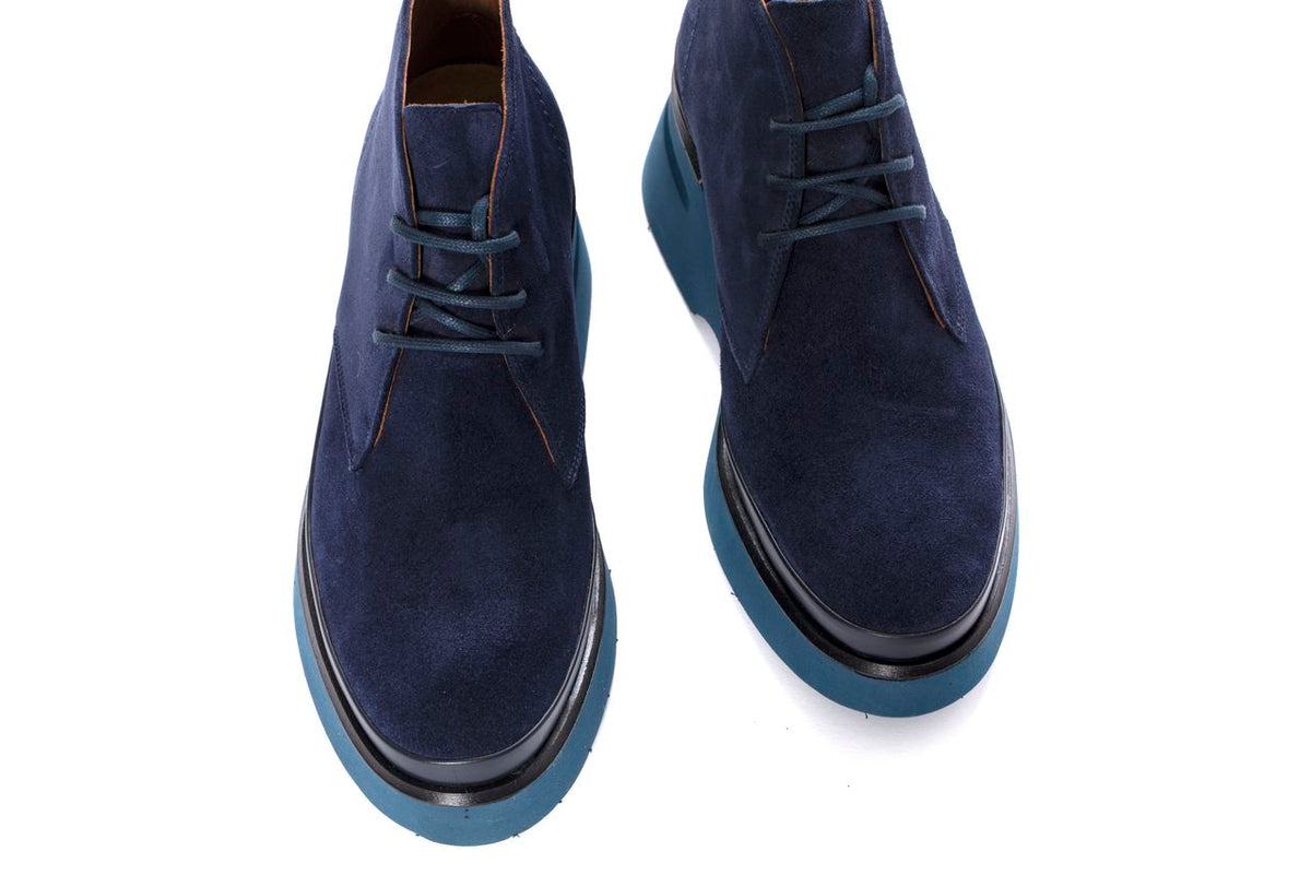 BOTIN PLATAFORMA RAQUEL VELOUR OCEANO