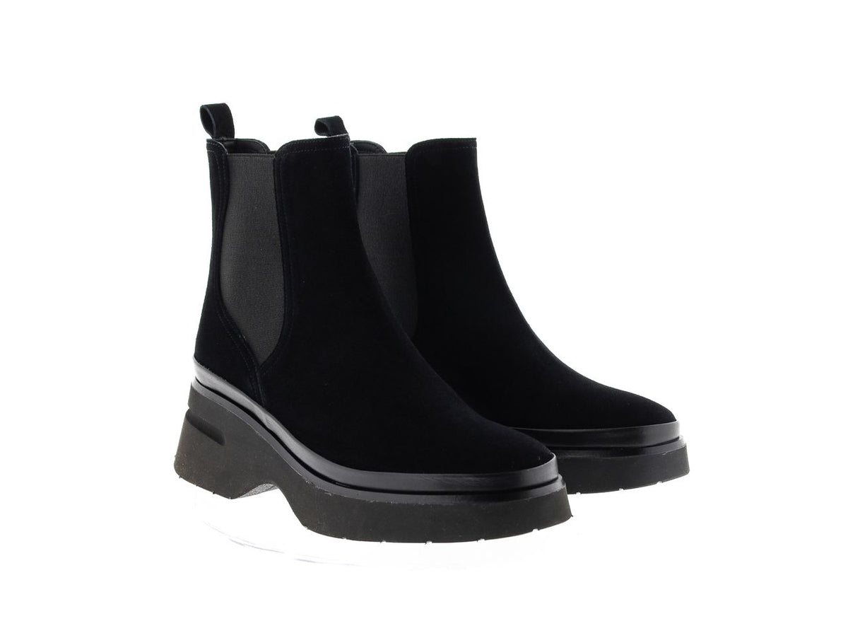 RAQUEL VELOUR BLACK PLATFORM BOOT