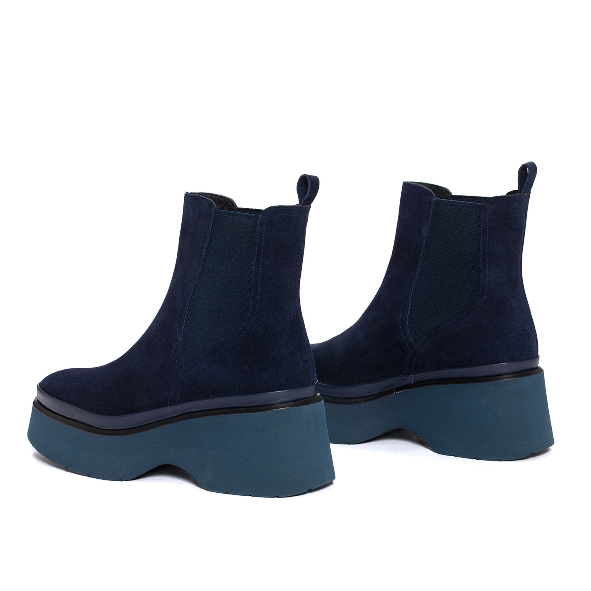 RAQUEL VELOUR OCEAN PLATFORM BOOT