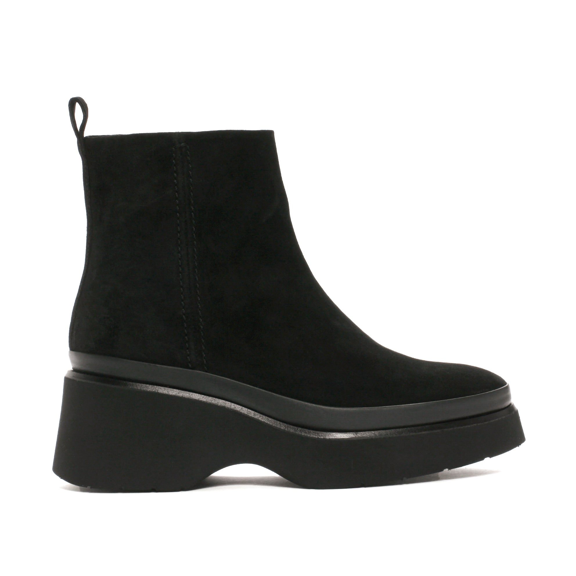 RAQUEL VELOUR BLACK PLATFORM BOOT