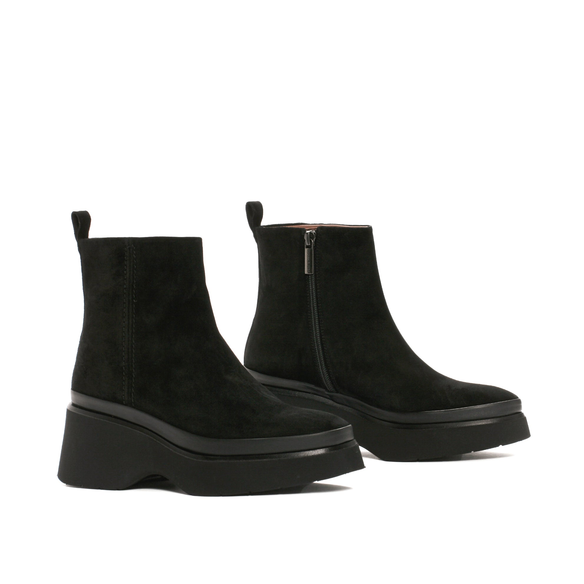 BOTIN PLATAFORMA RAQUEL VELOUR NEGRO