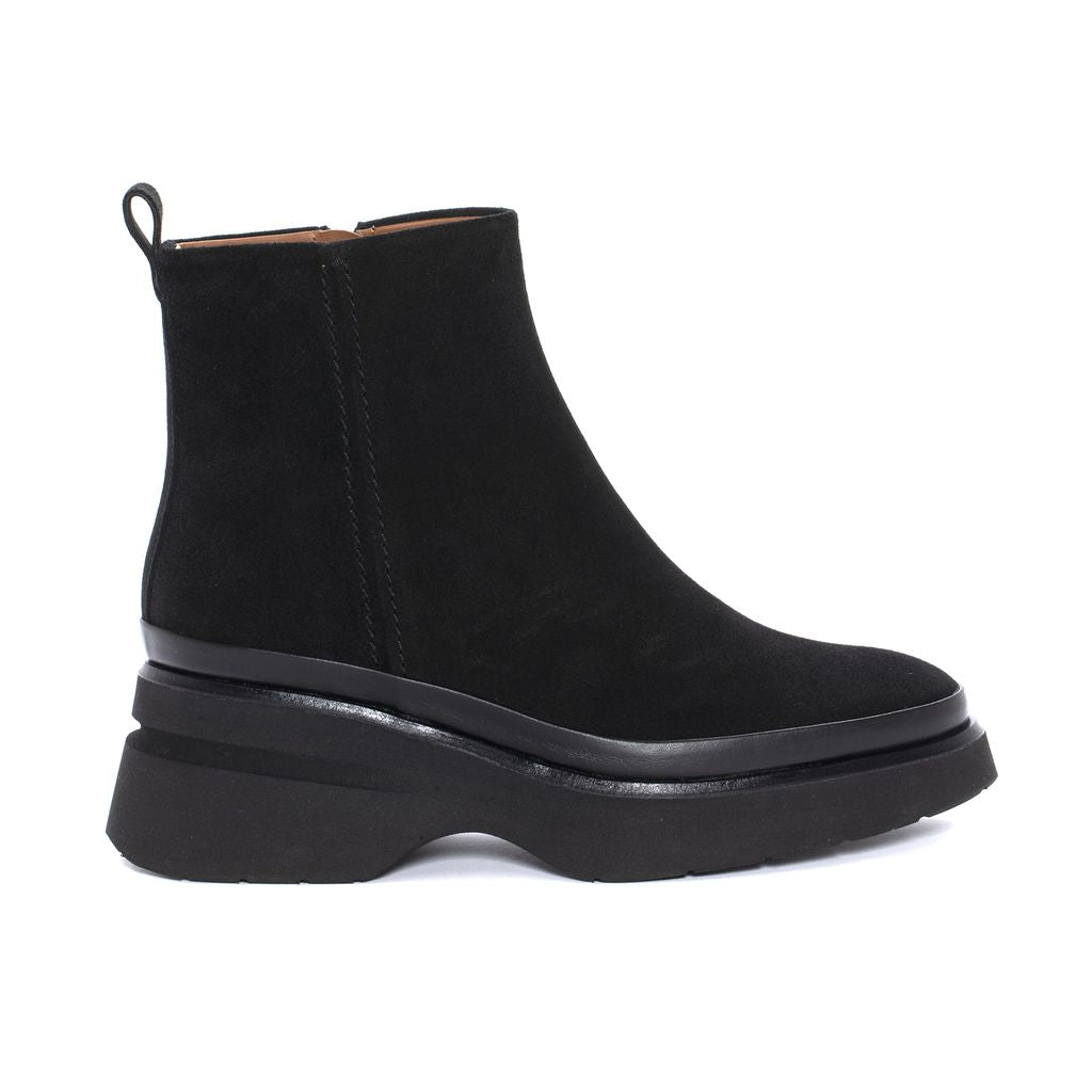 BOTIN PLATAFORMA RAQUEL VELOUR NEGRE