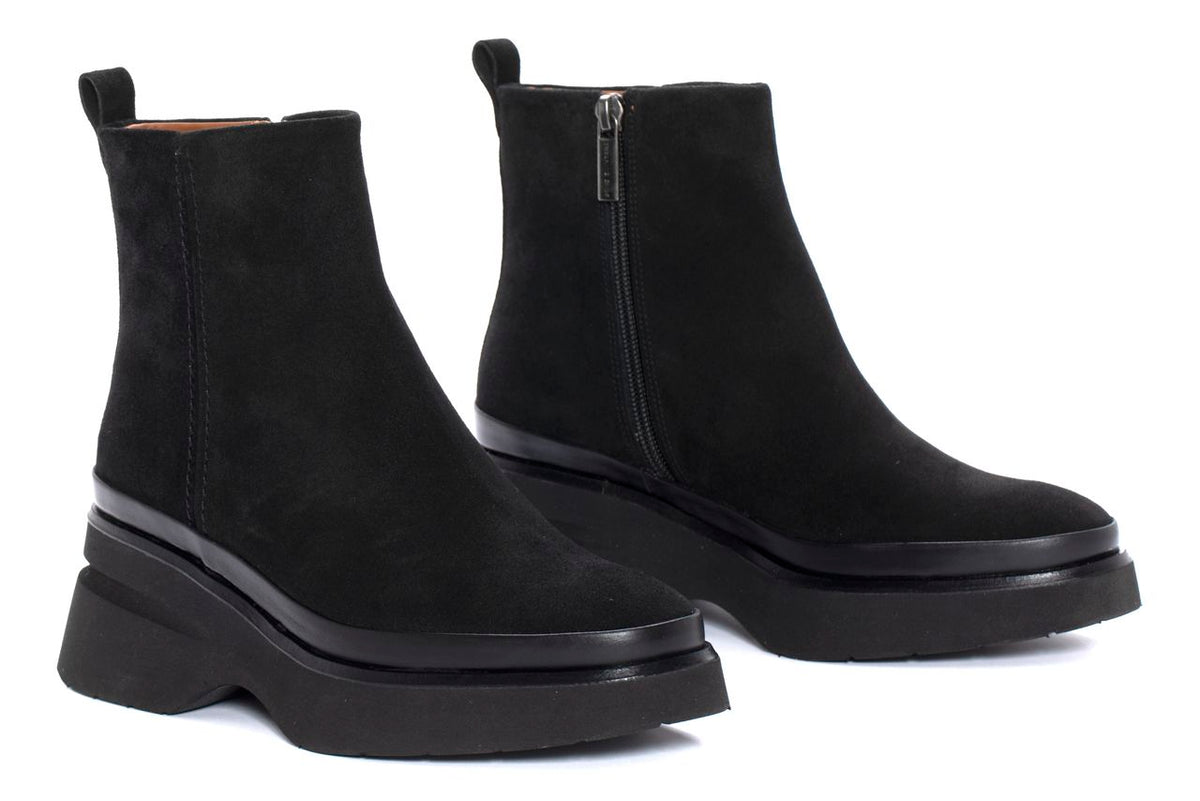 BOTIN PLATAFORMA RAQUEL VELOUR NEGRE