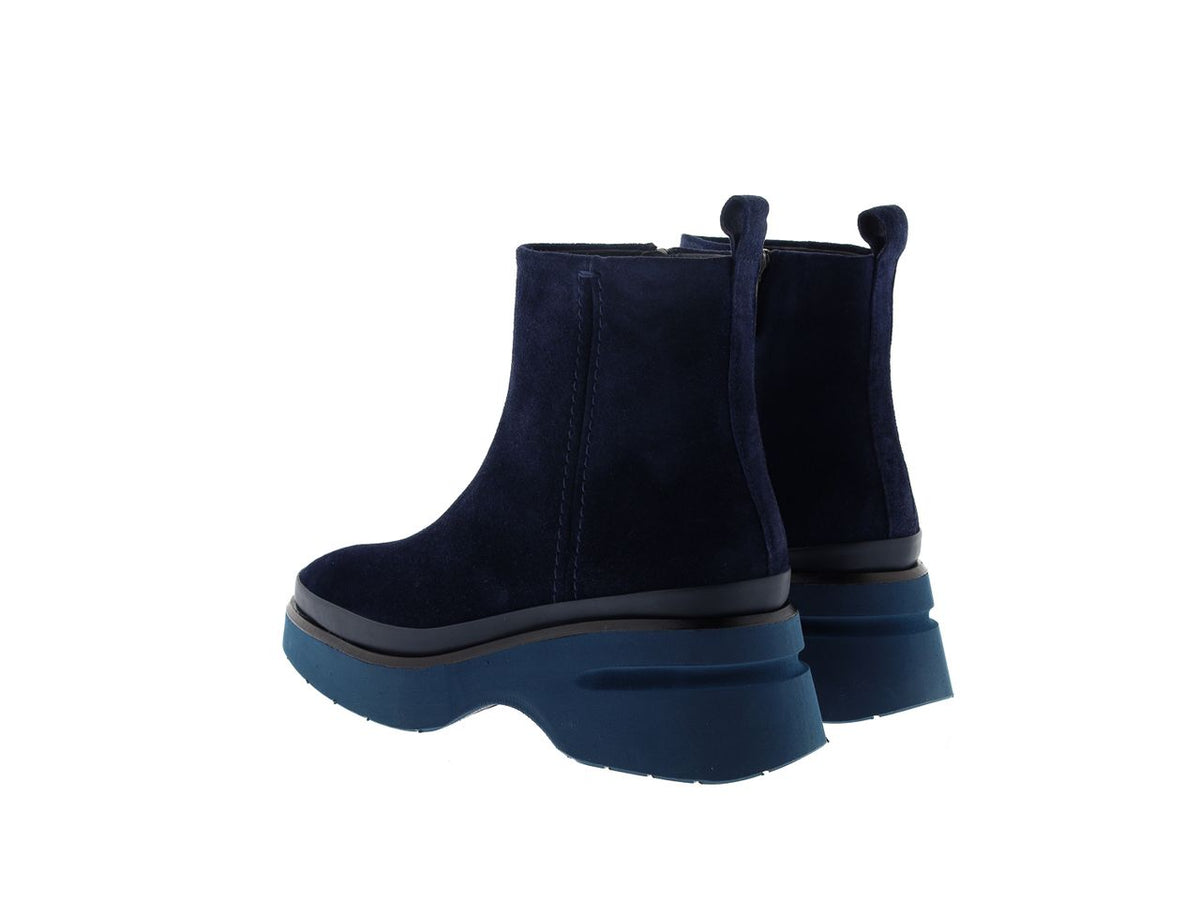 BOTIN PLATAFORMA RAQUEL VELOUR OCEANO