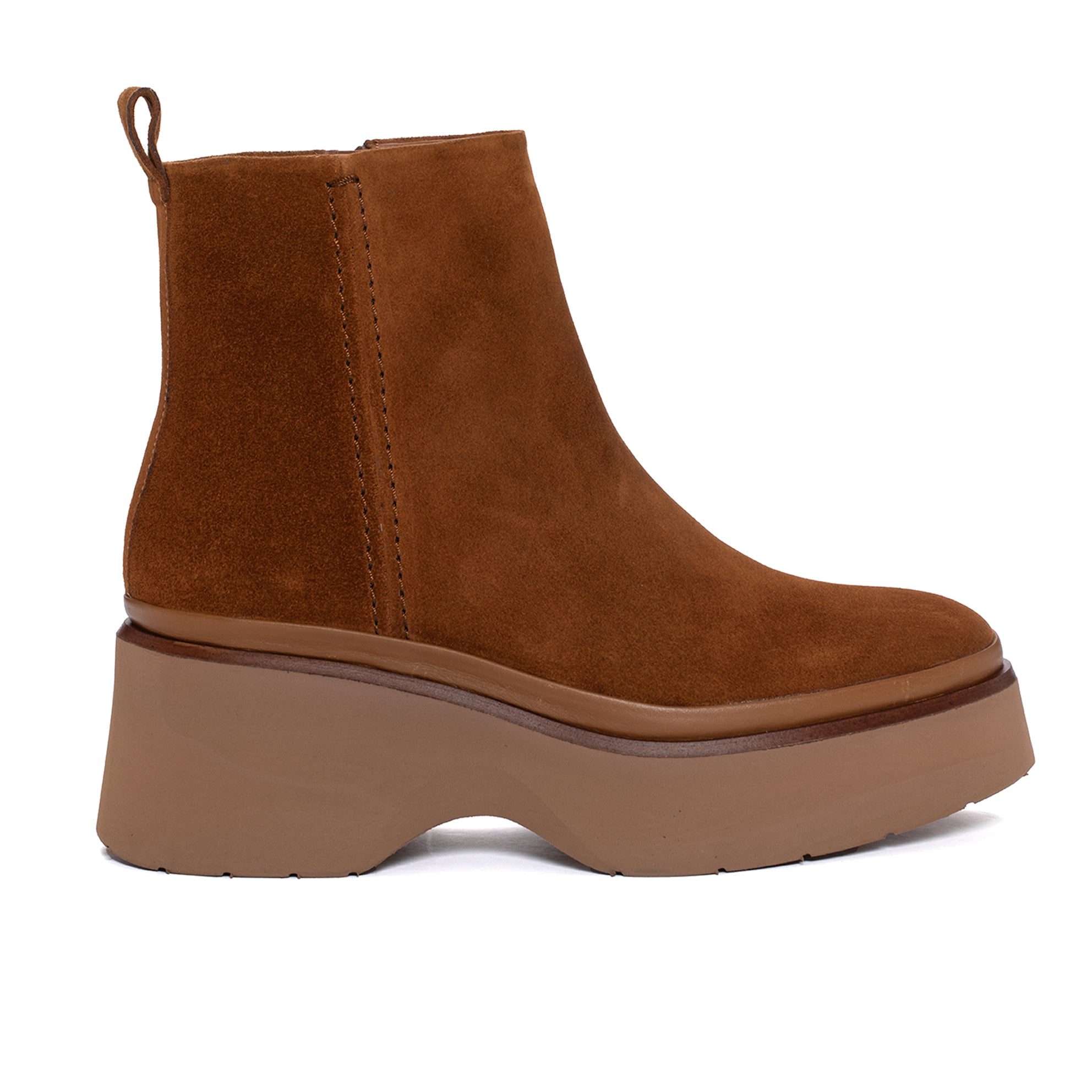 BOTIN PLATAFORMA RAQUEL VELOUR CUIR