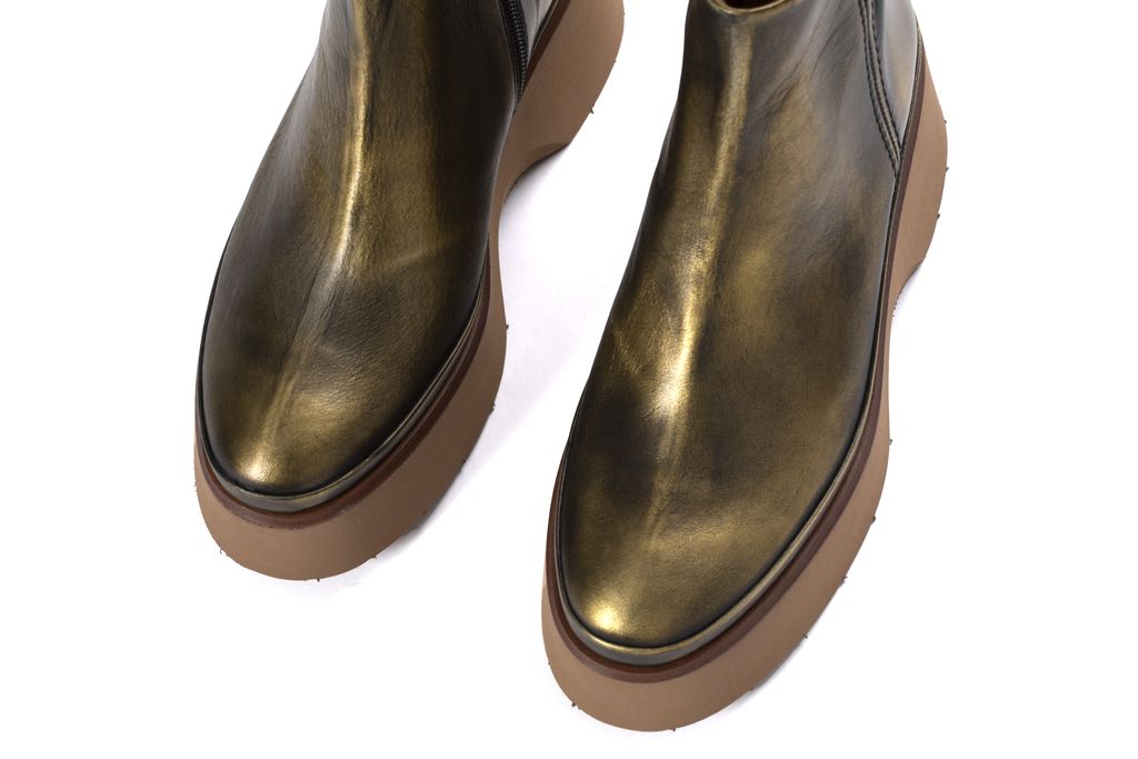 BOTIN PLATAFORMA RAQUEL NAPETTA ORO