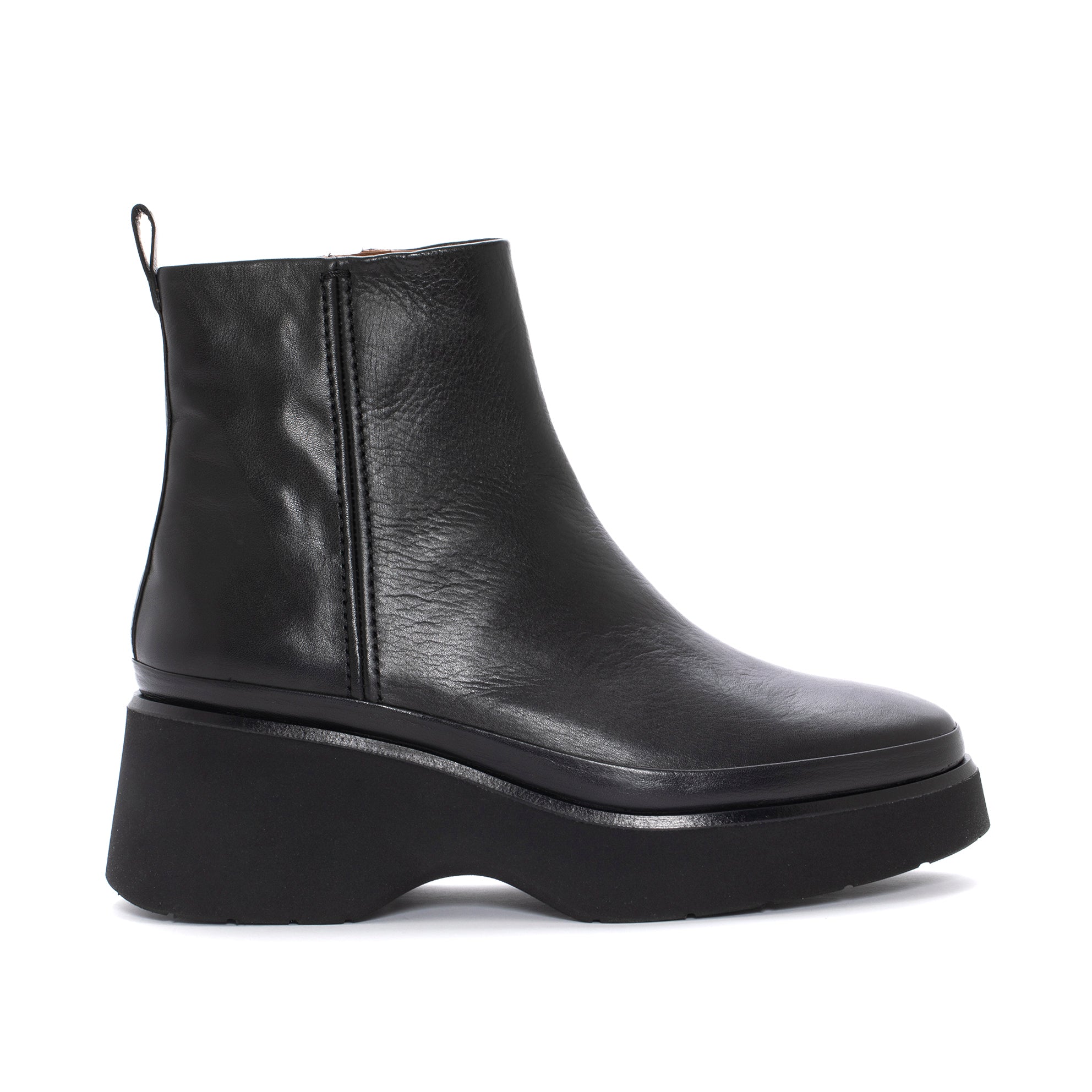 BOTIN PLATAFORMA RAQUEL PIUMA NEGRE