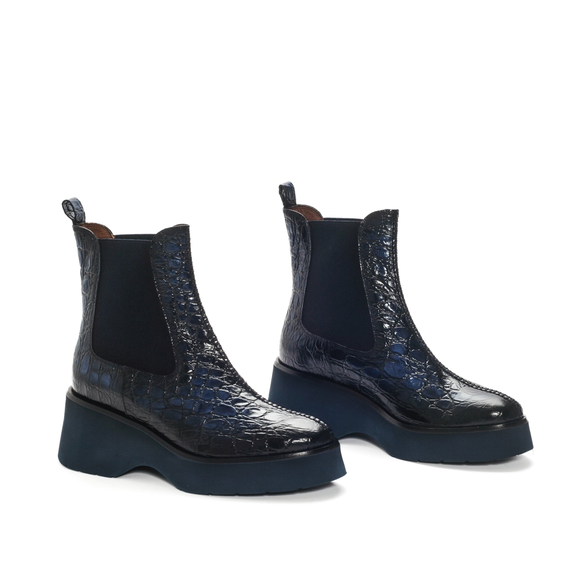 BOTIN PLATAFORMA RAQUEL COCCO COBALT