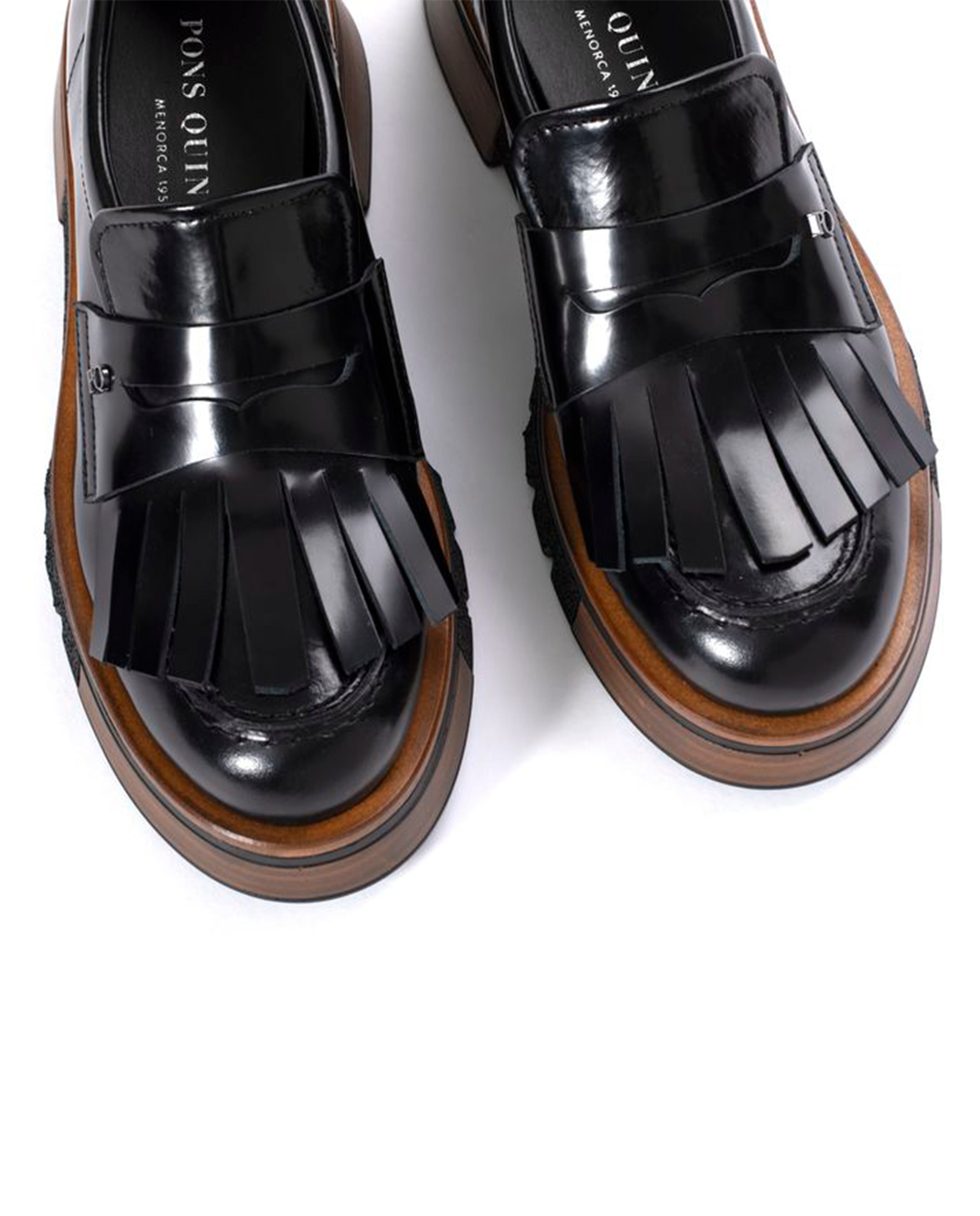 MOCASIN PLATAFORMA MALI SPAZZOLATO NEGRO