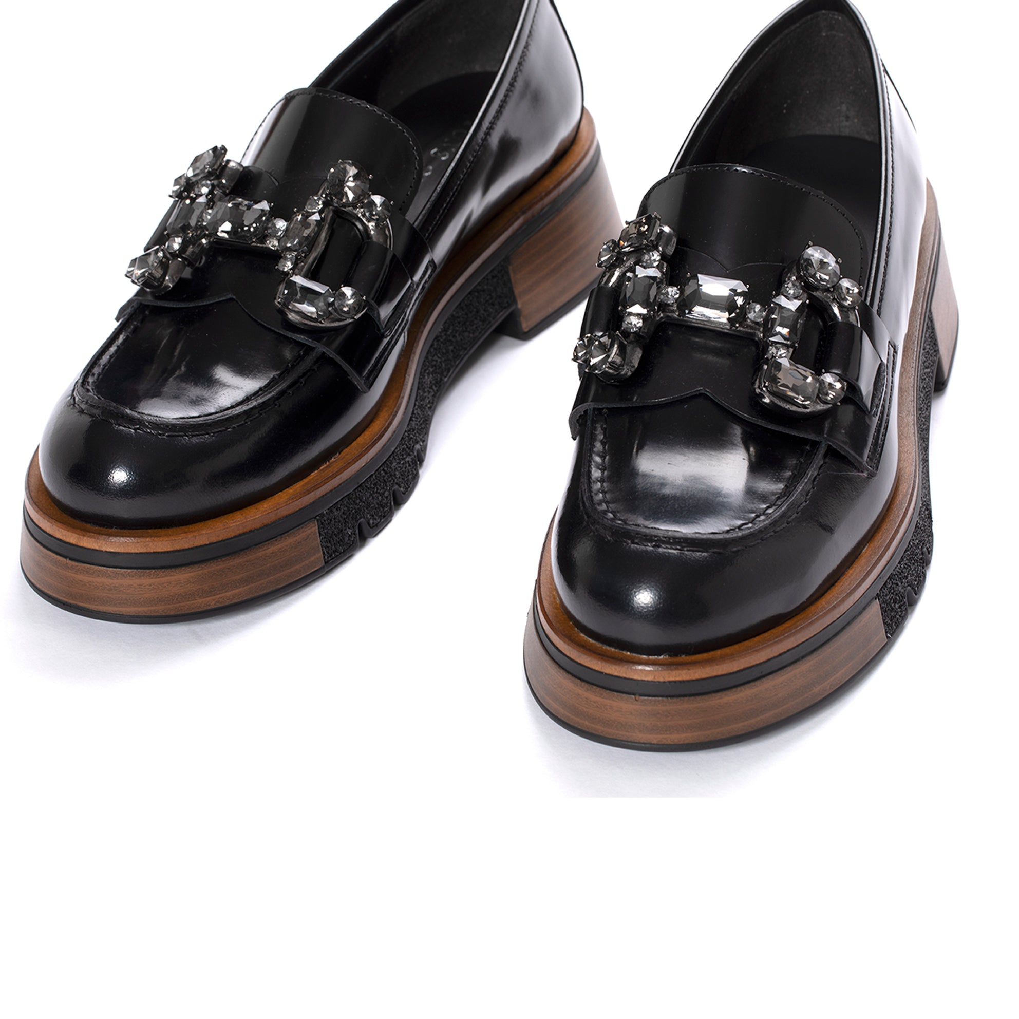 MALI SPAZZOLATO BLACK LOAFERS