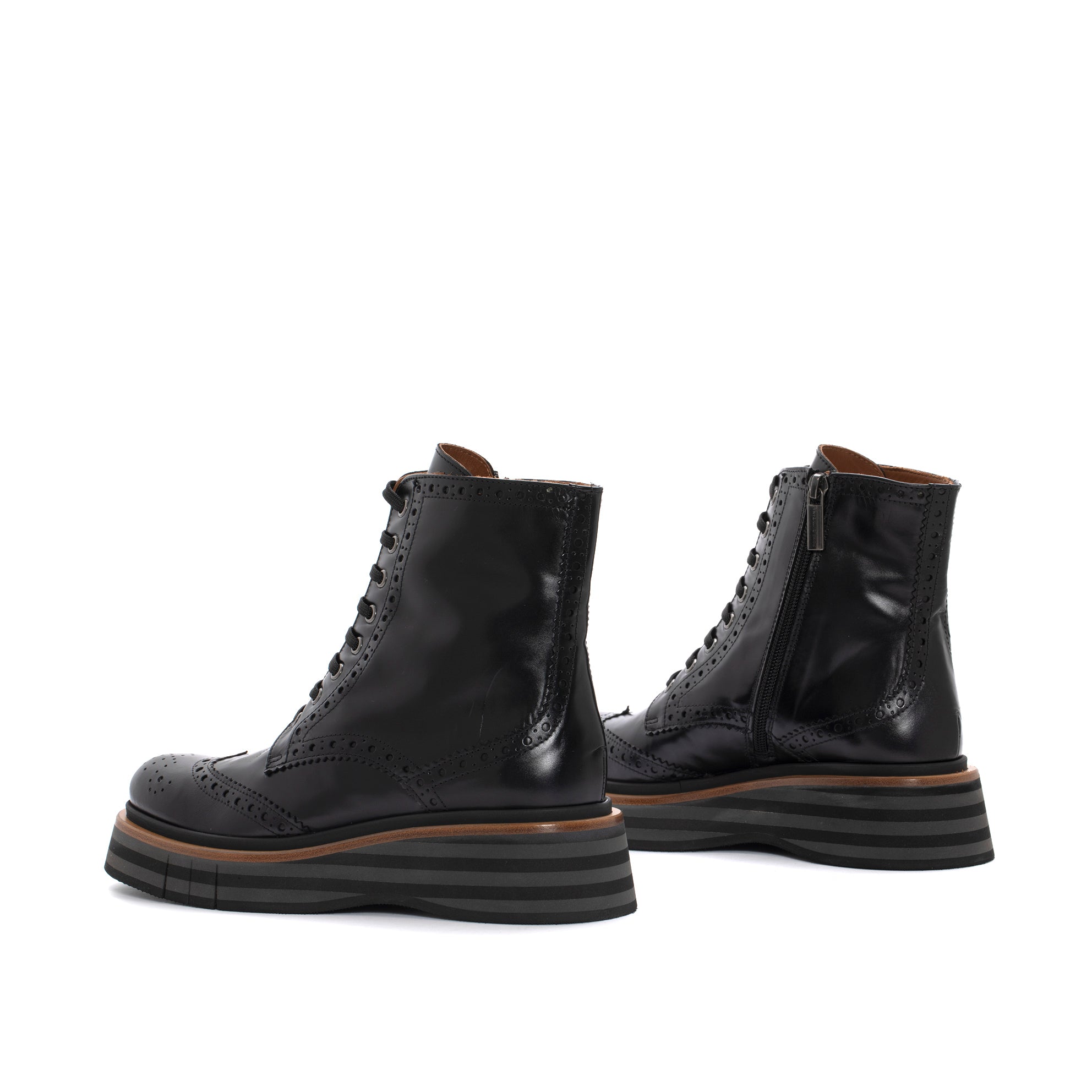 BOTIN PLATAFORMA ALICE BRANCH NEGRO