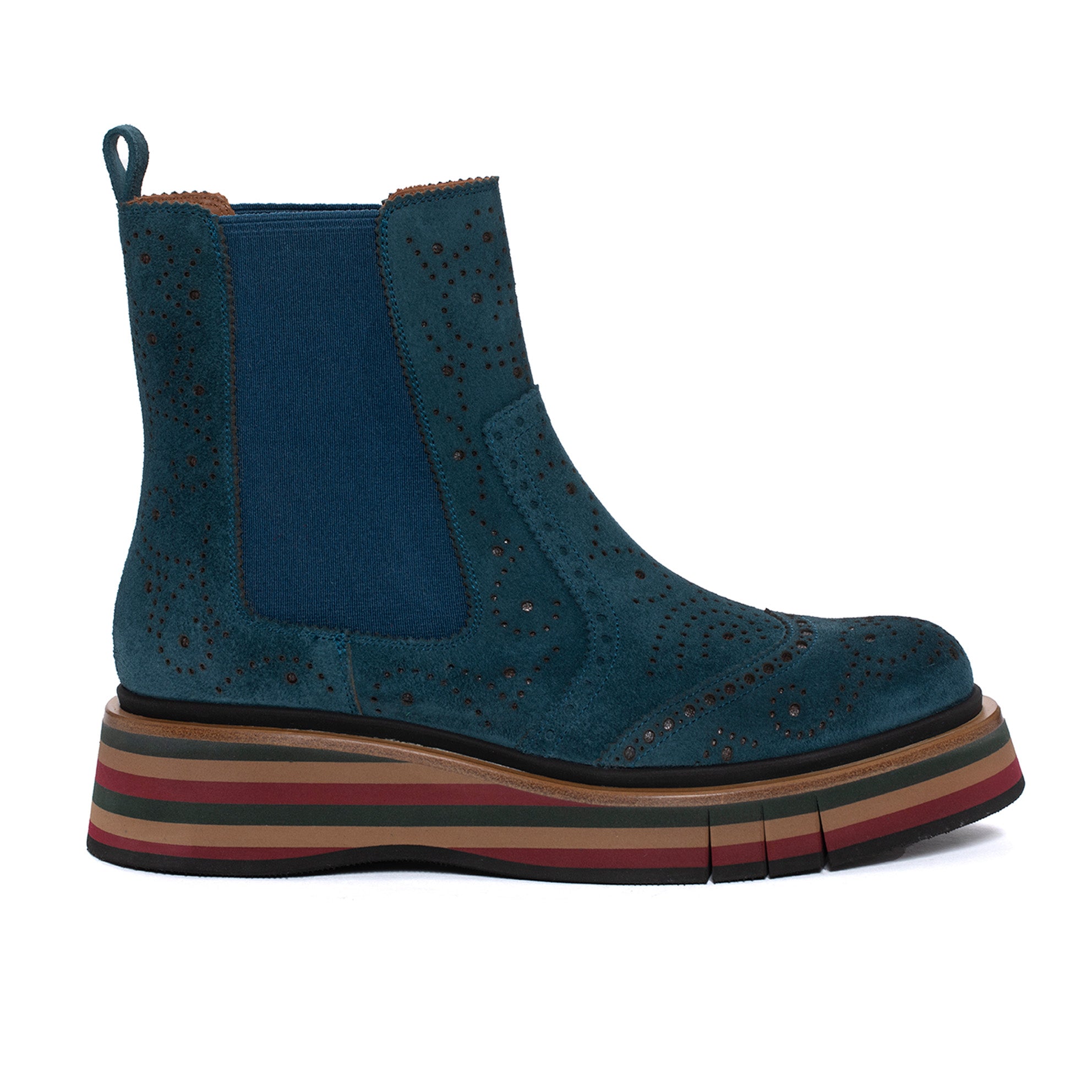 BOTIN PLATAFORMA ALICE VELOUR SKY BLUE