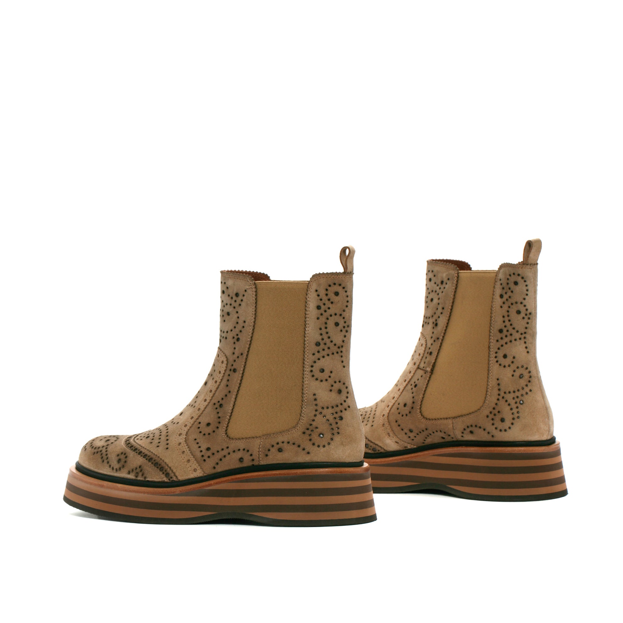 BOTIN PLATAFORMA ALICE VELOUR CAMEL