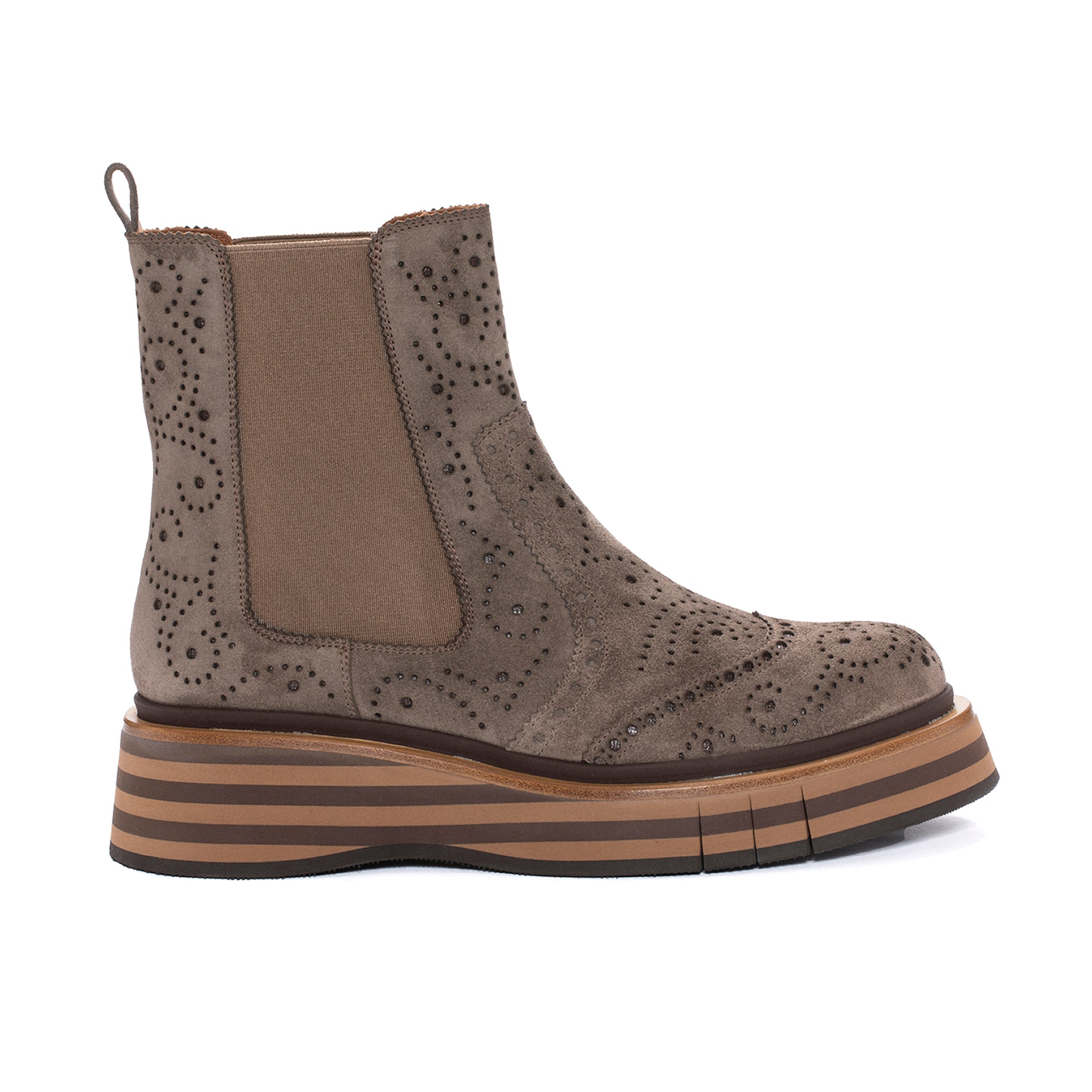 BOTIN PLATAFORMA ALICE VELOUR TOPO