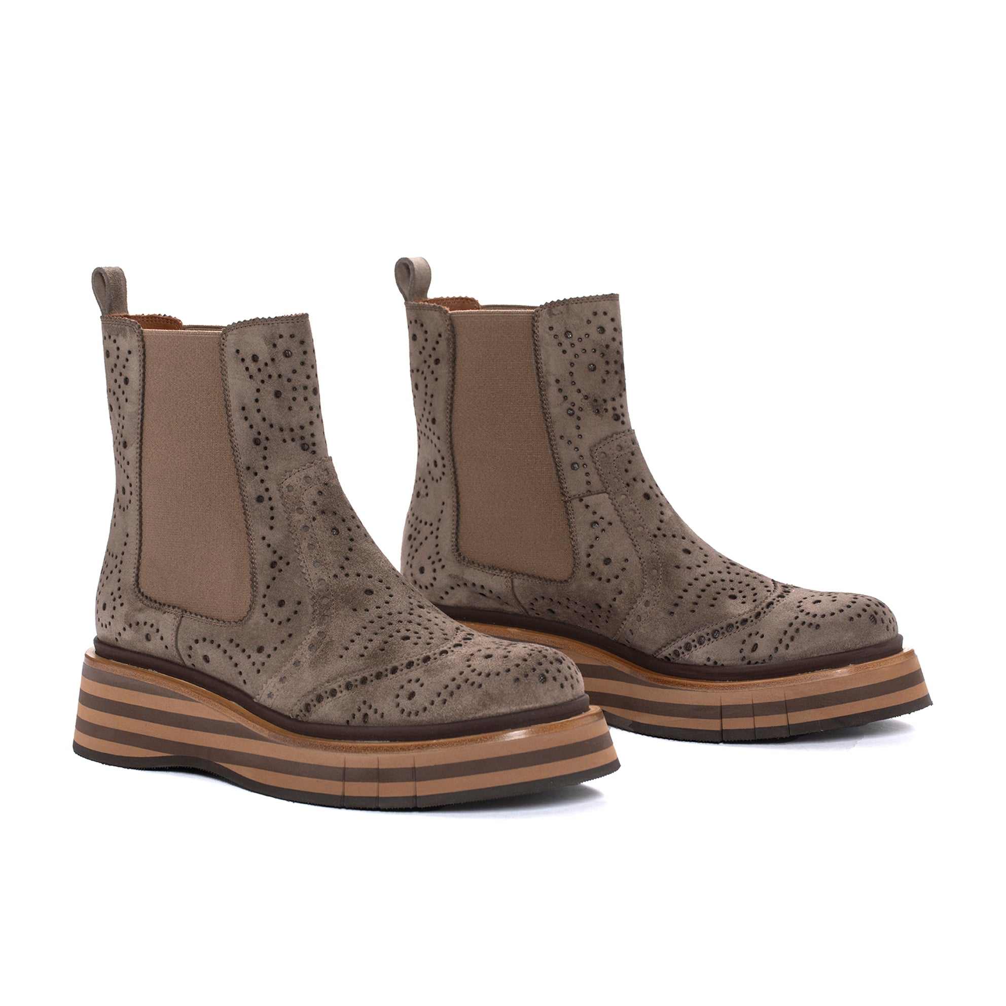 BOTIN PLATAFORMA ALICE VELOUR TOPO