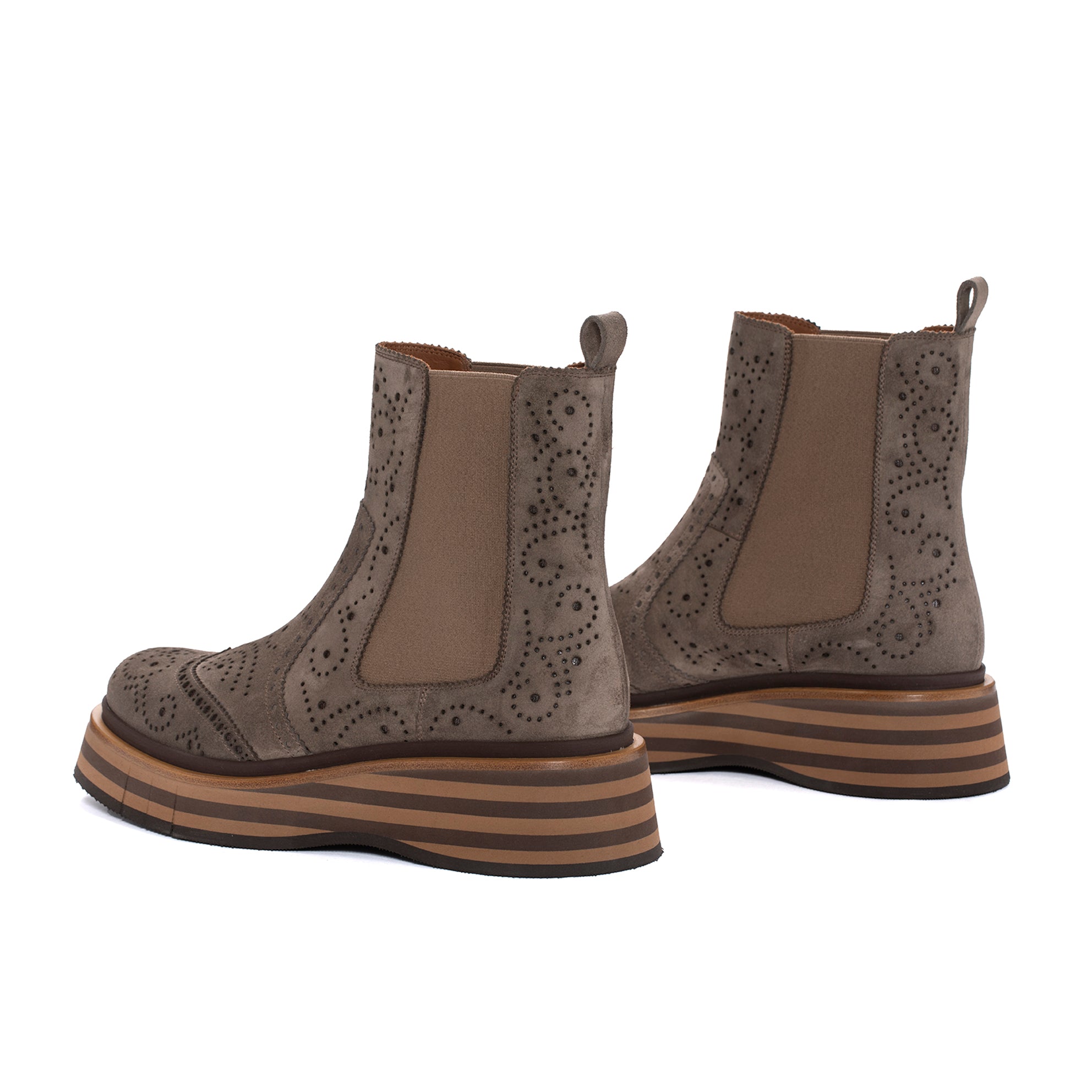 BOTIN PLATAFORMA ALICE VELOUR TOPO