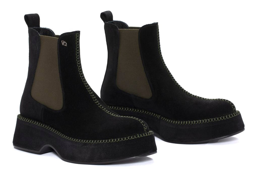 BOTIN PLATAFORMA FLIPER VELOUR NEGRO