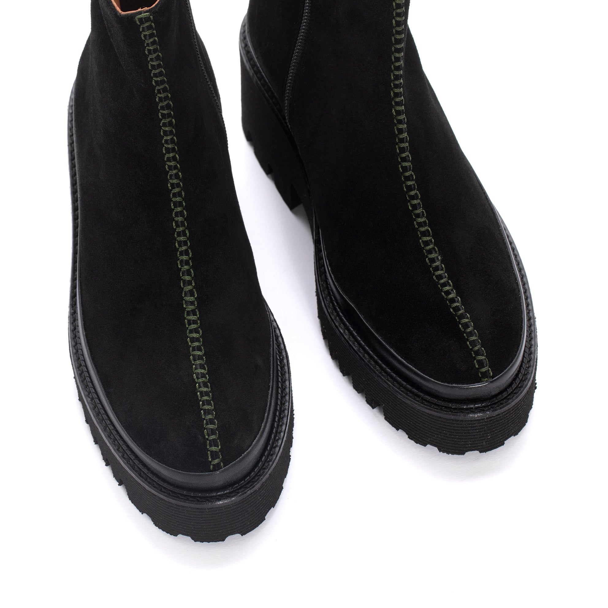 BOTIN PLATAFORMA CARMEN VELOUR NEGRO