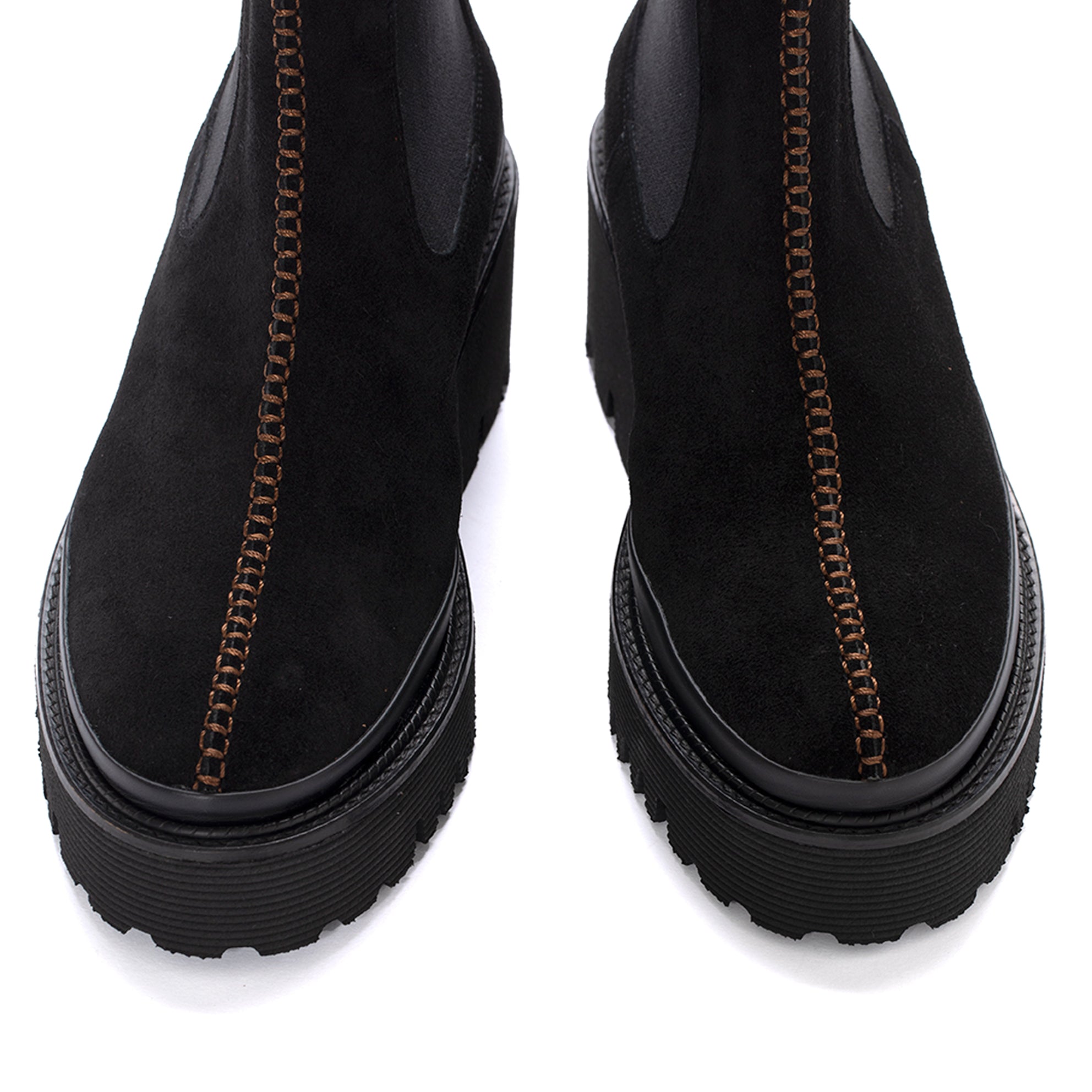 BOTIN PLATAFORMA CARMEN VELOUR NEGRO