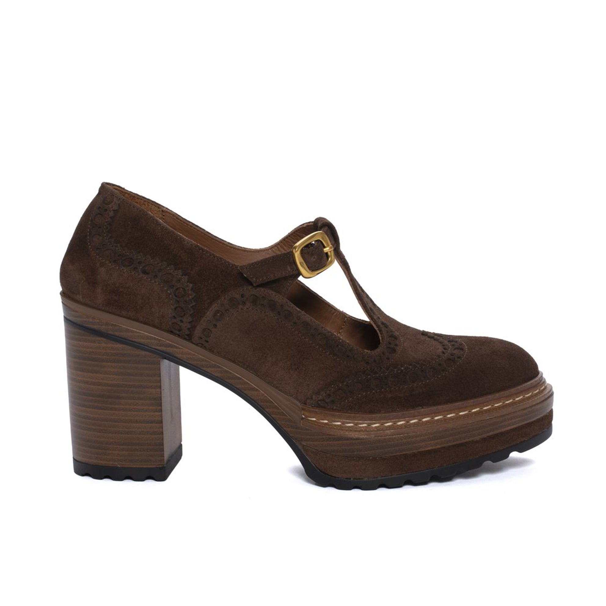 ZAPATO TACON OLIVIA VELOUR EBANO