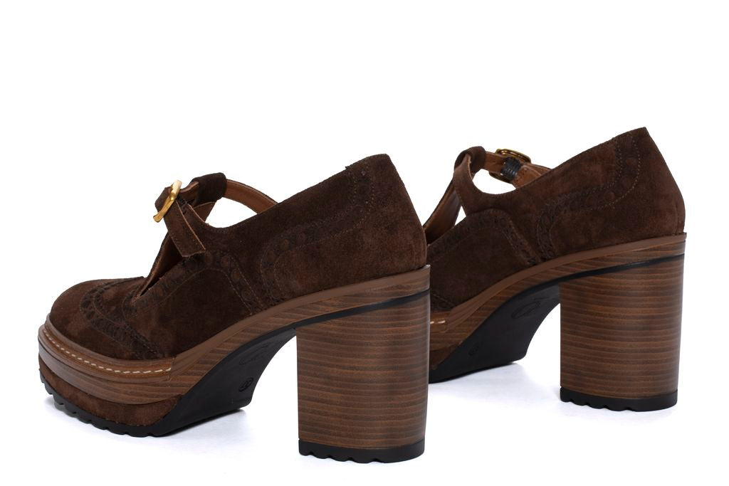 ZAPATO TACON OLIVIA VELOUR EBANO