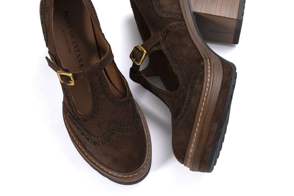 ZAPATO TACON OLIVIA VELOUR EBANO