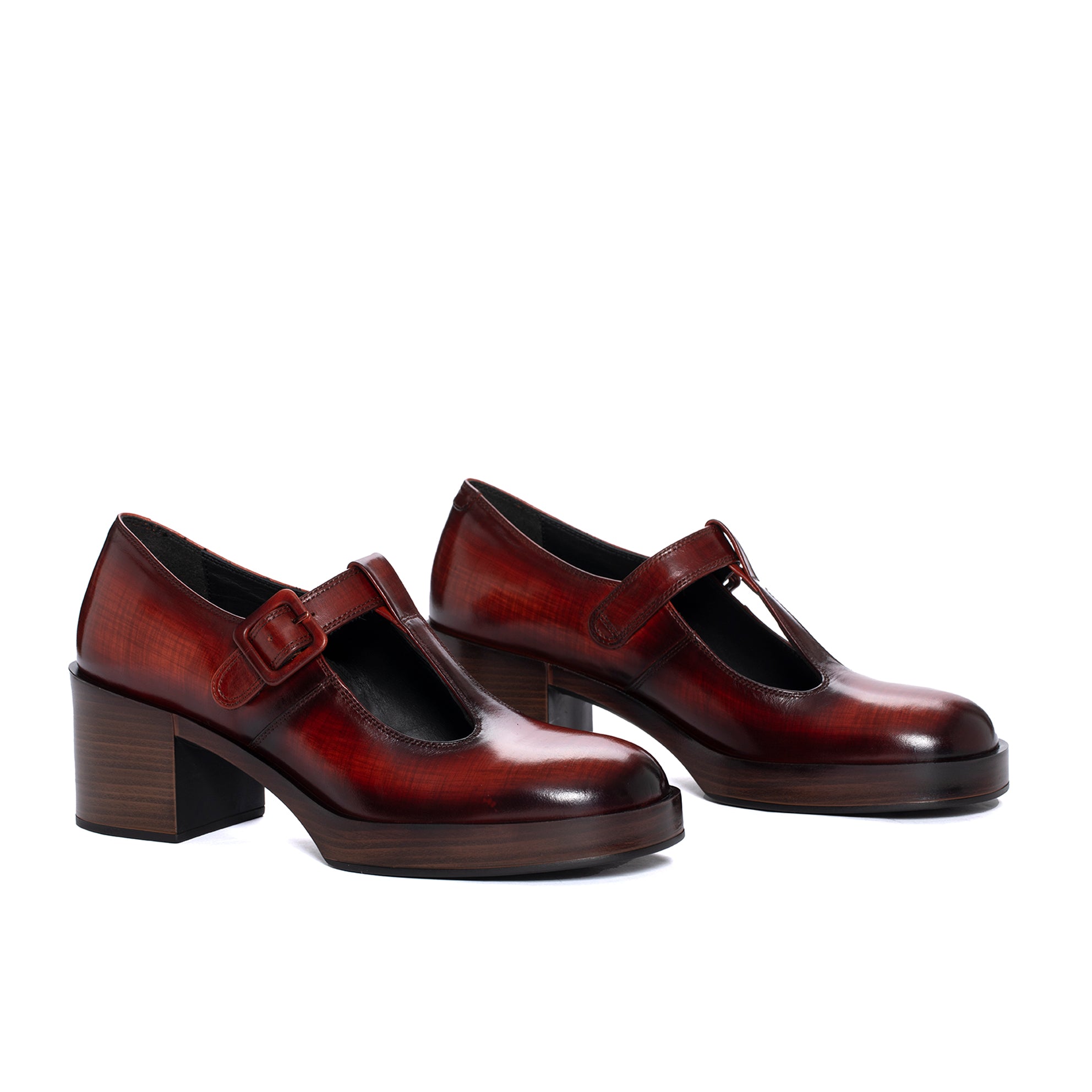 ZAPATO TACON CRISTIN NEPAL BRANDY