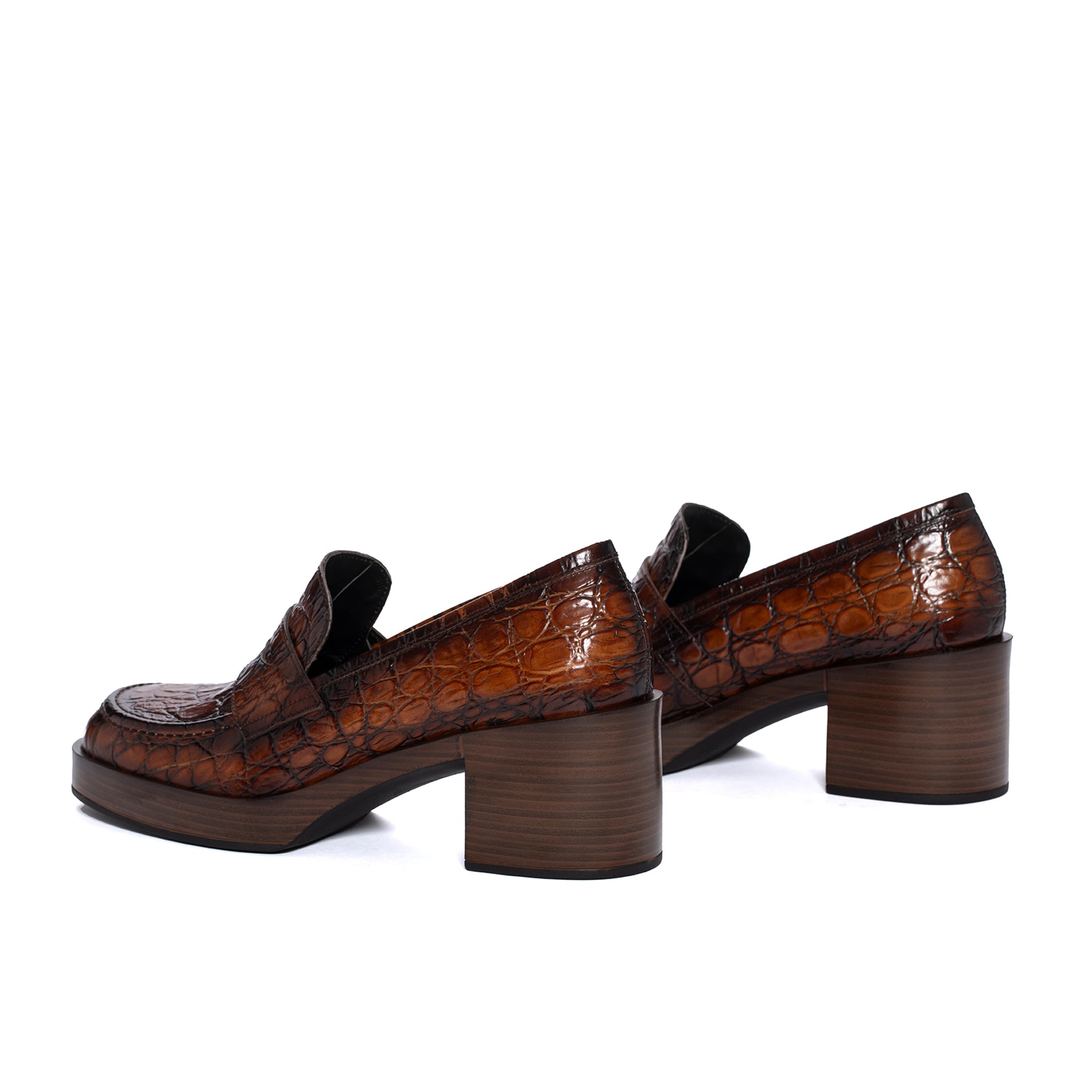 ZAPATO TACON CRISTIN COCONUT CUERO