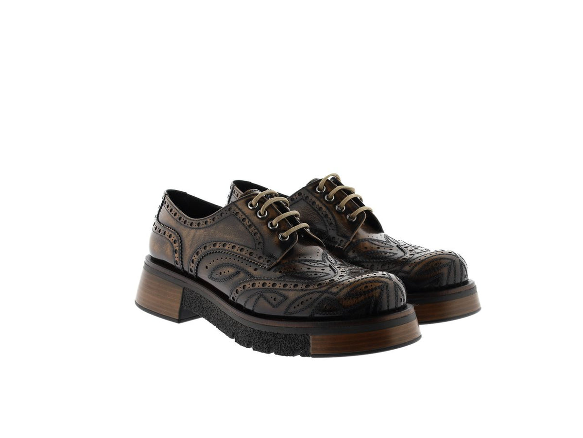 BLUCHER PLATAFORMA MALI SPAZZOLATO TAUPE