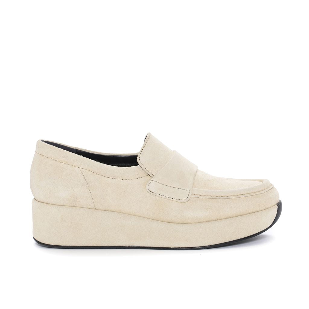 MOCASIN PLATAFORMA CERTIER VELOUR PANNA
